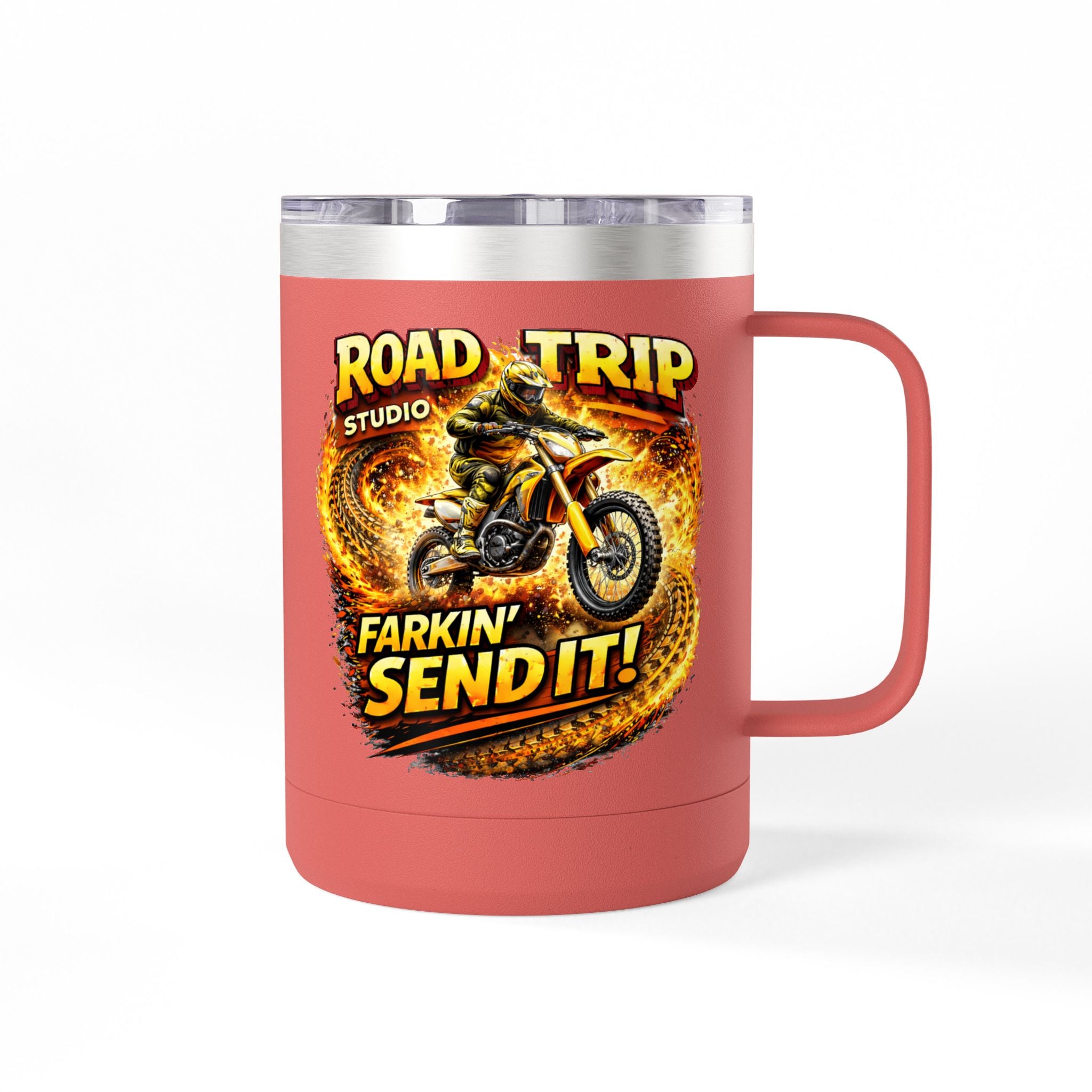 Farkin’ Send It Motocross 15oz Travel Mug