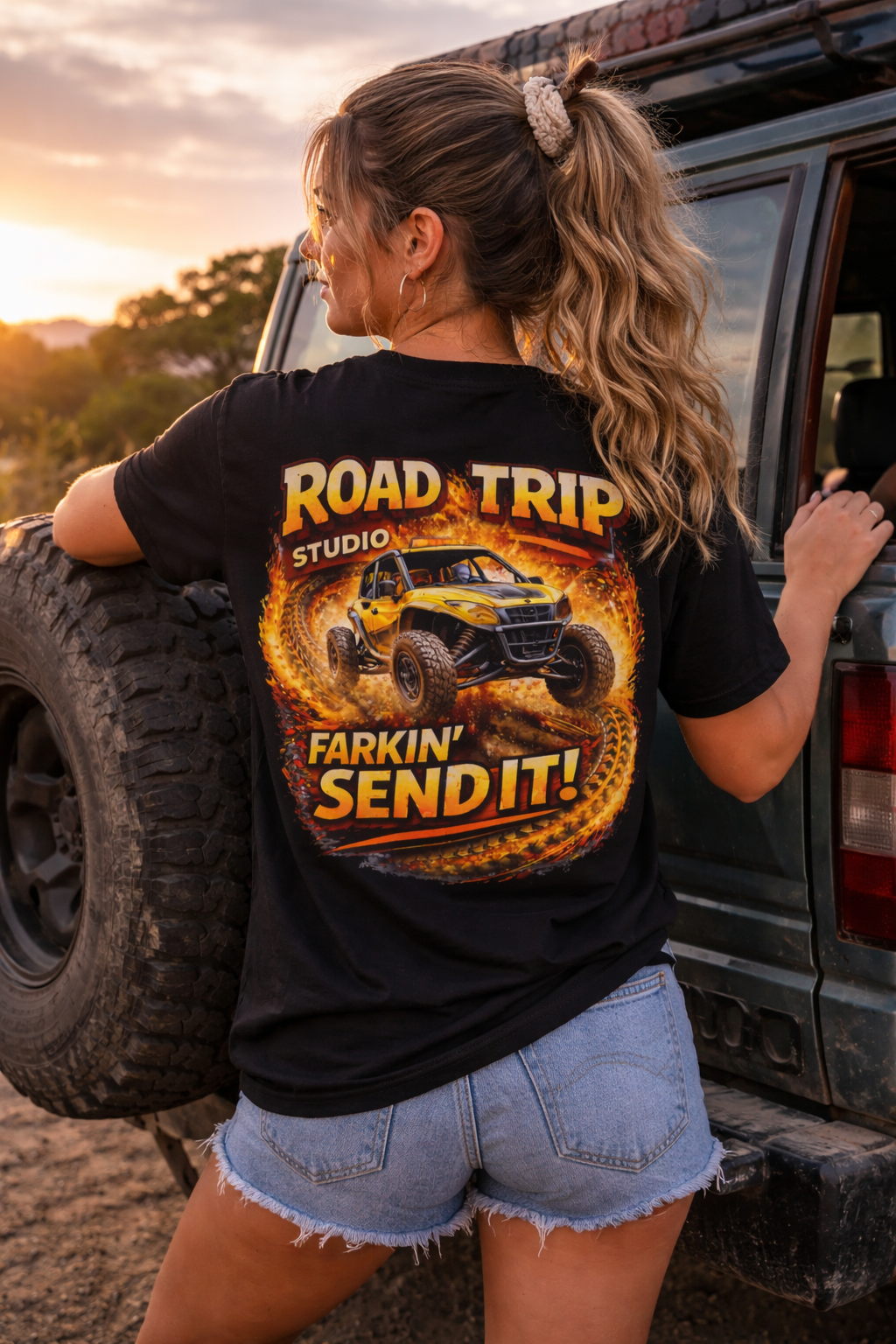 Farkin’ Send It Race Buggy T-Shirt - Official Road Trip Merch