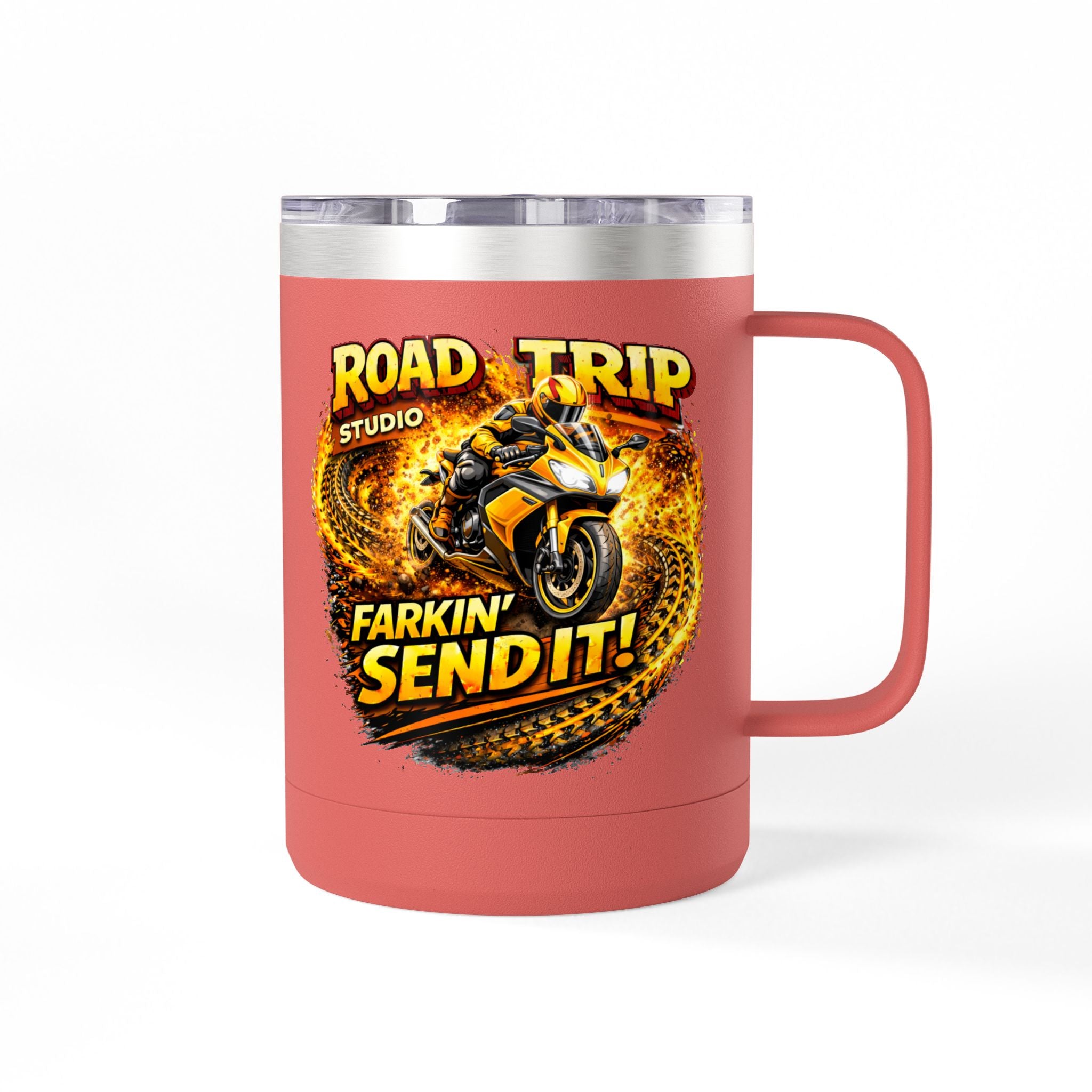 Farkin’ Send It Road Bike 15oz Travel Mug