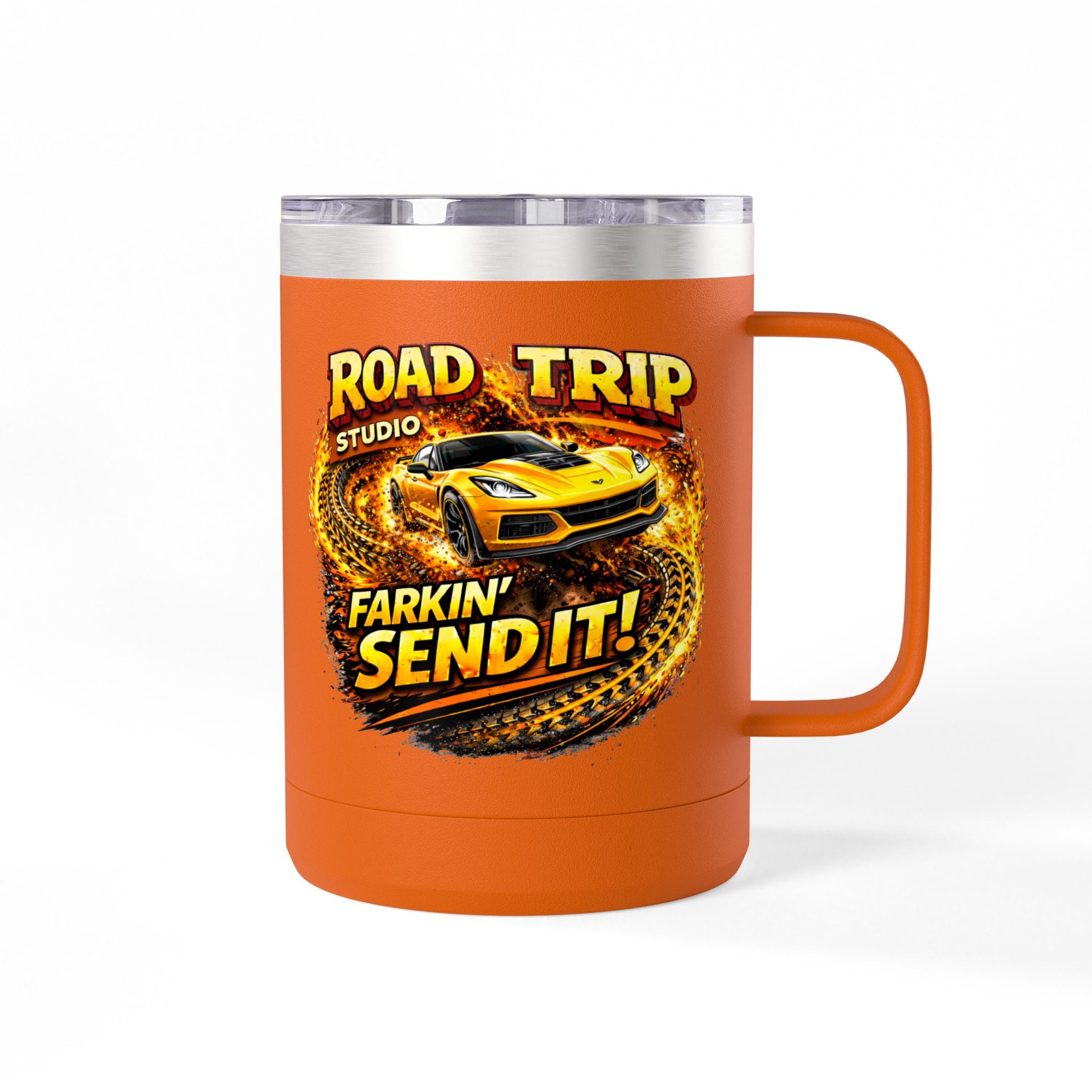 Farkin’ Send It Sports Car 15oz Travel Mug