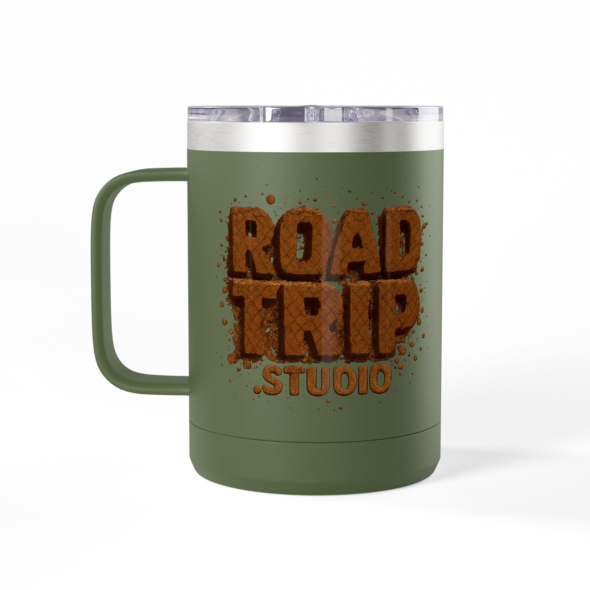Road Trip Studio 15oz Travel Mug — Mud Splatter Tumbler