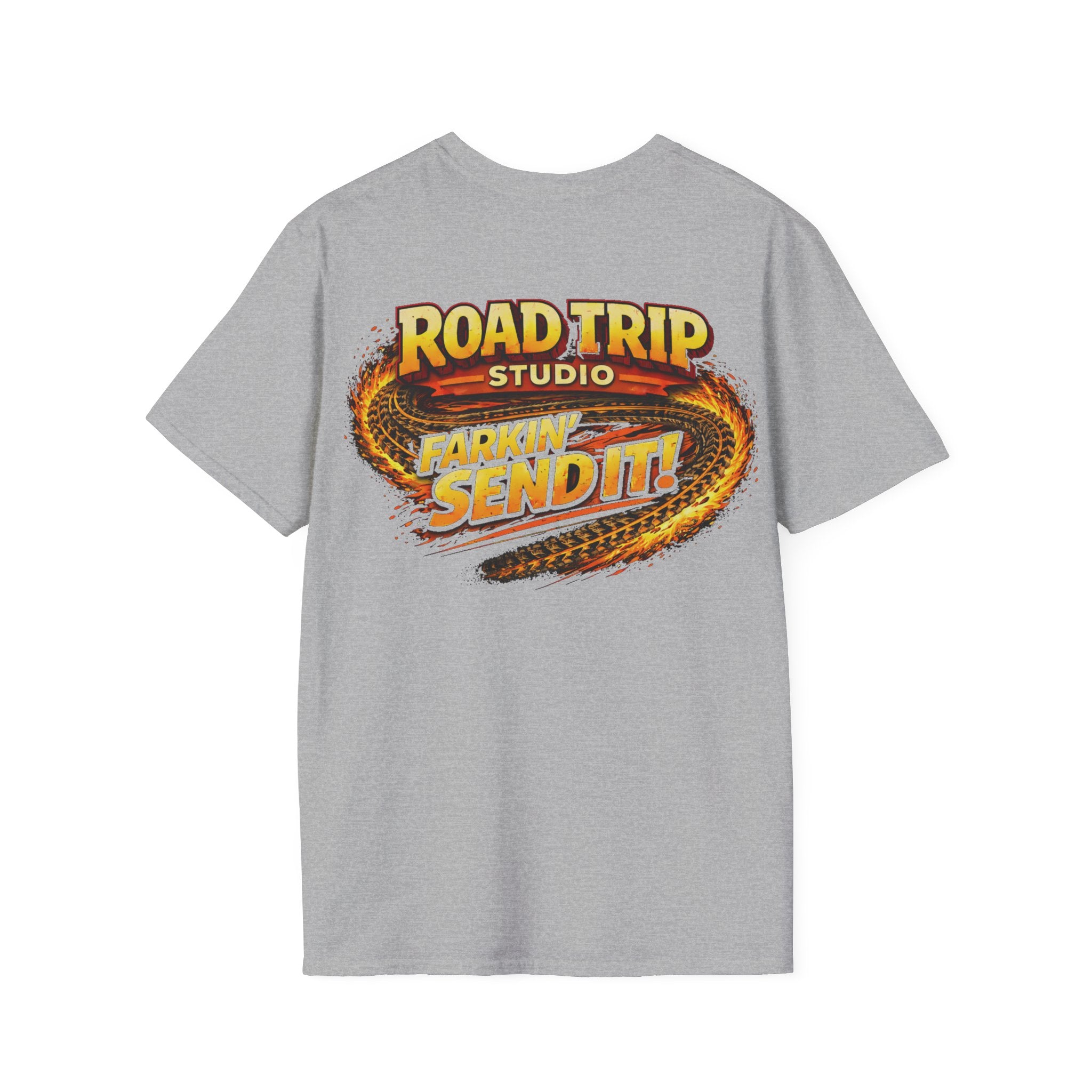 Road Trip Studio - Farkin Send It Logo T-Shirt (Back2Front) — Official Road Trip Merch