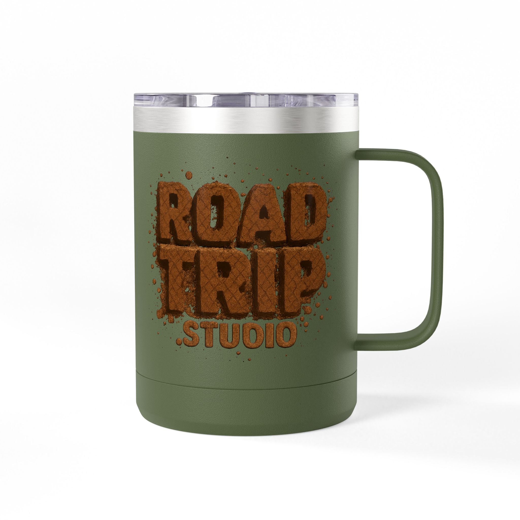 Road Trip Studio 15oz Travel Mug — Mud Splatter Tumbler