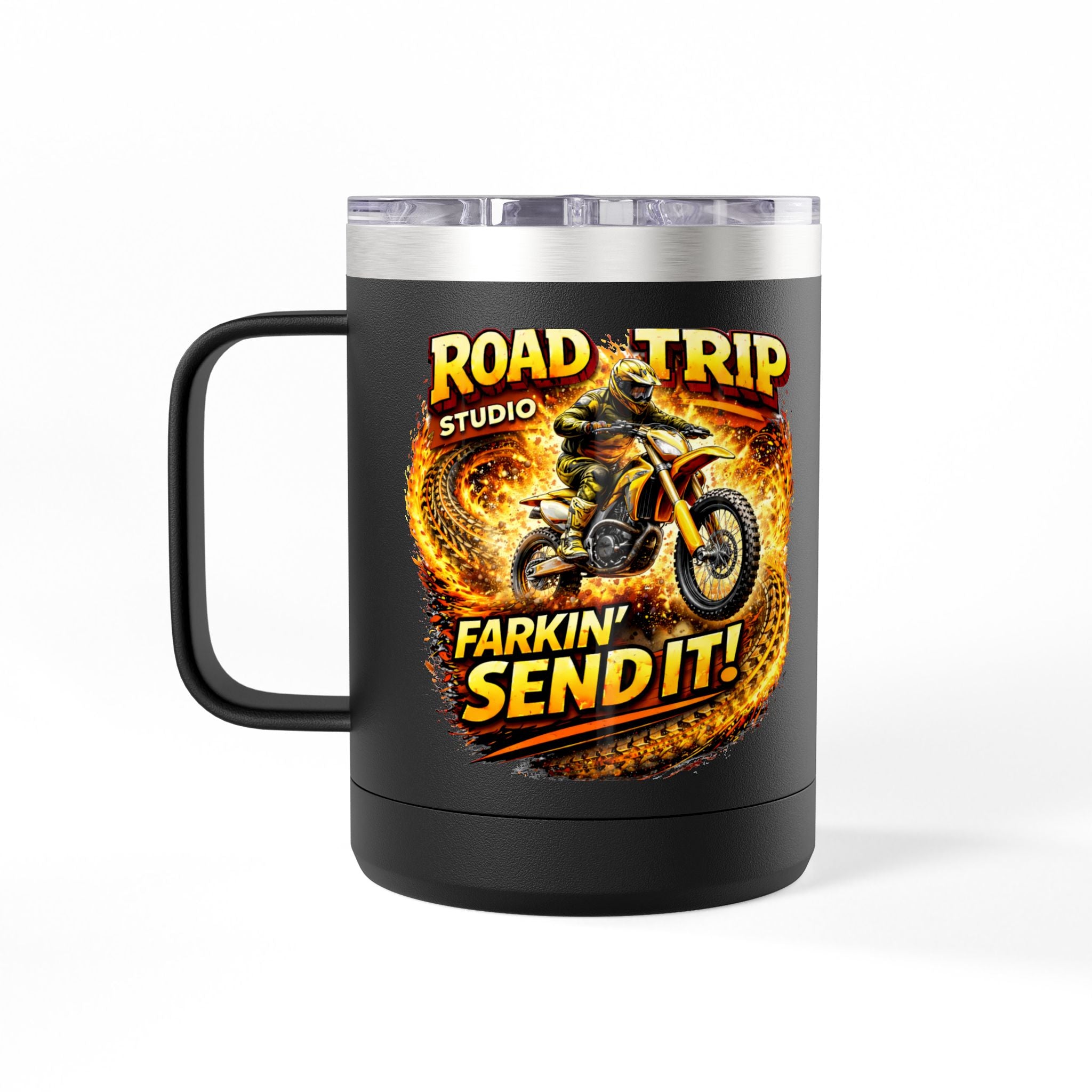 Farkin’ Send It Motocross 15oz Travel Mug