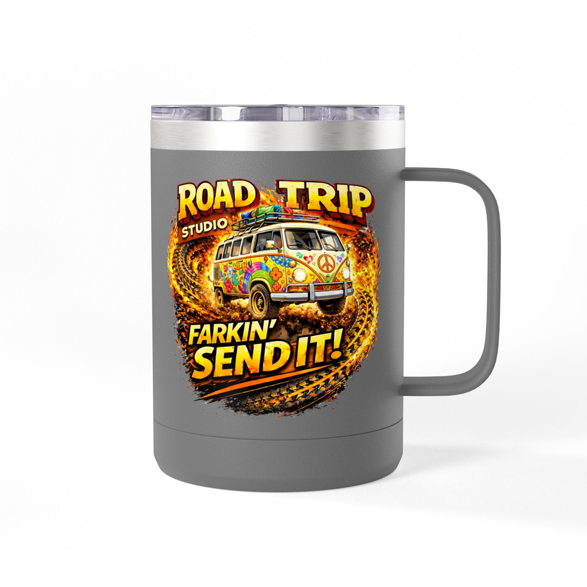 Farkin’ Send It Hippy Van 15oz Travel Mug