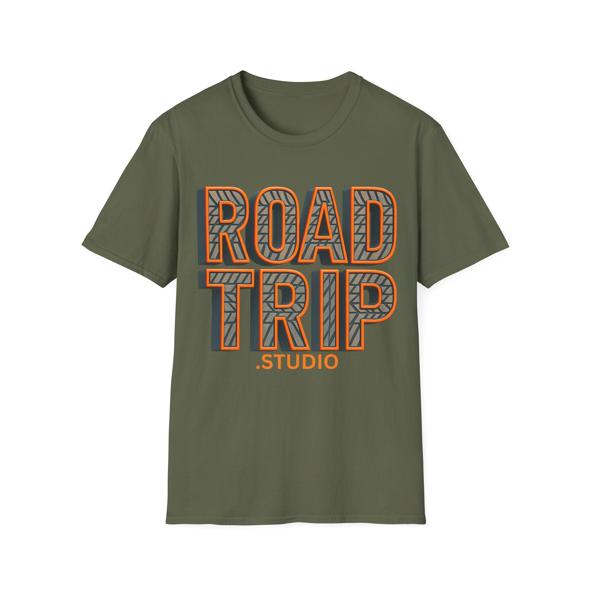 Road Trip Tire Tread Text Logo T-Shirt — Official Road Trip Merch