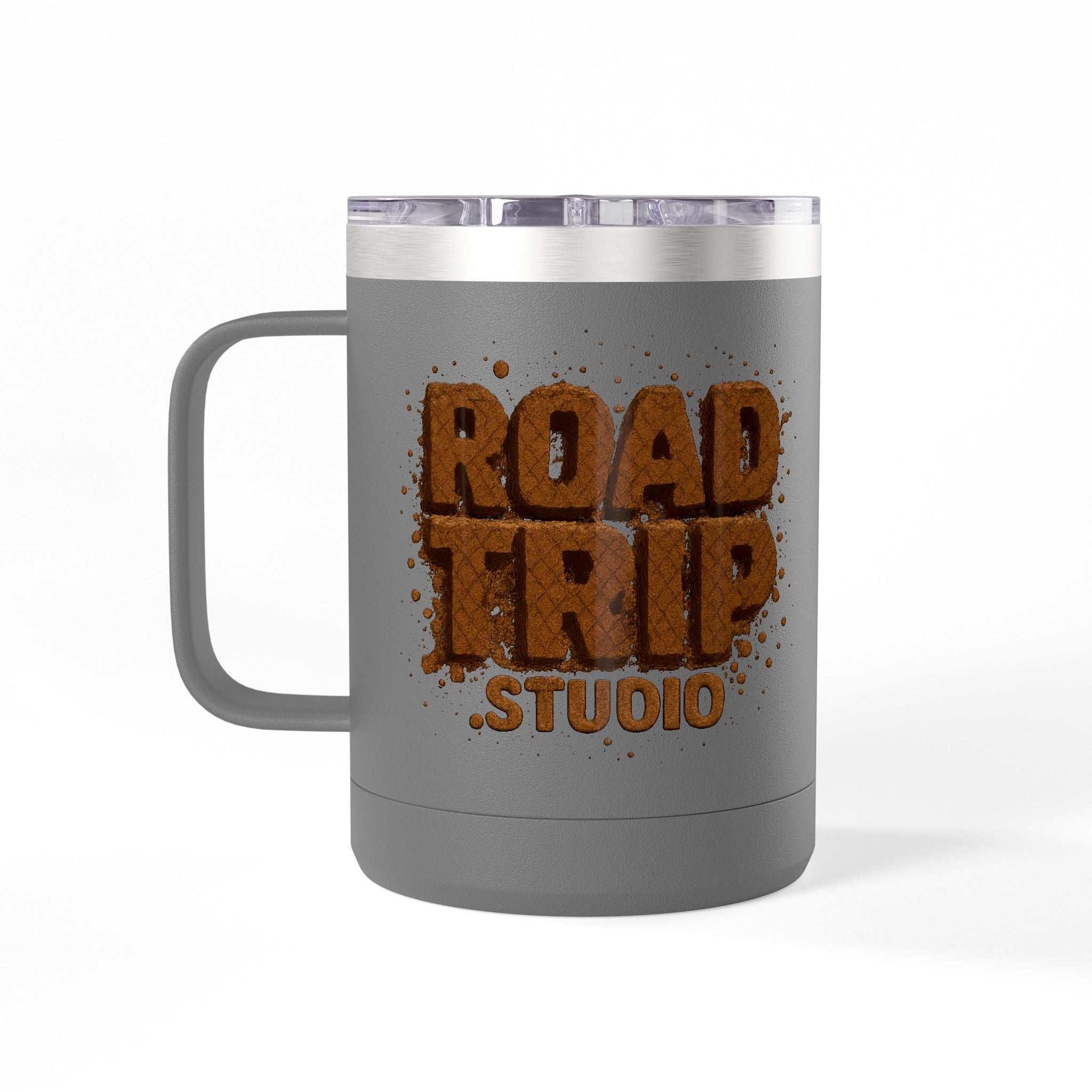 Road Trip Studio 15oz Travel Mug — Mud Splatter Tumbler