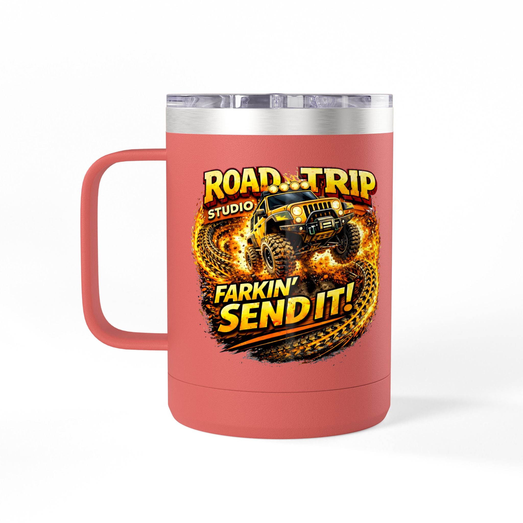 Farkin’ Send It Off-Road Jeep 15oz Travel Mug