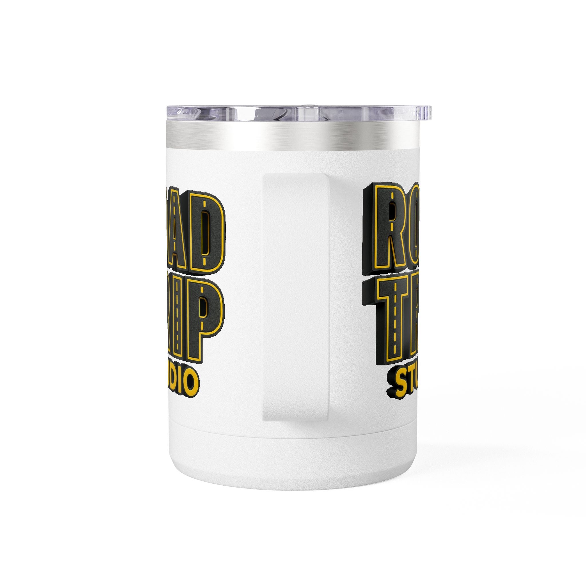 Road Trip Studio 15oz Travel Mug — Highway Text Tumbler