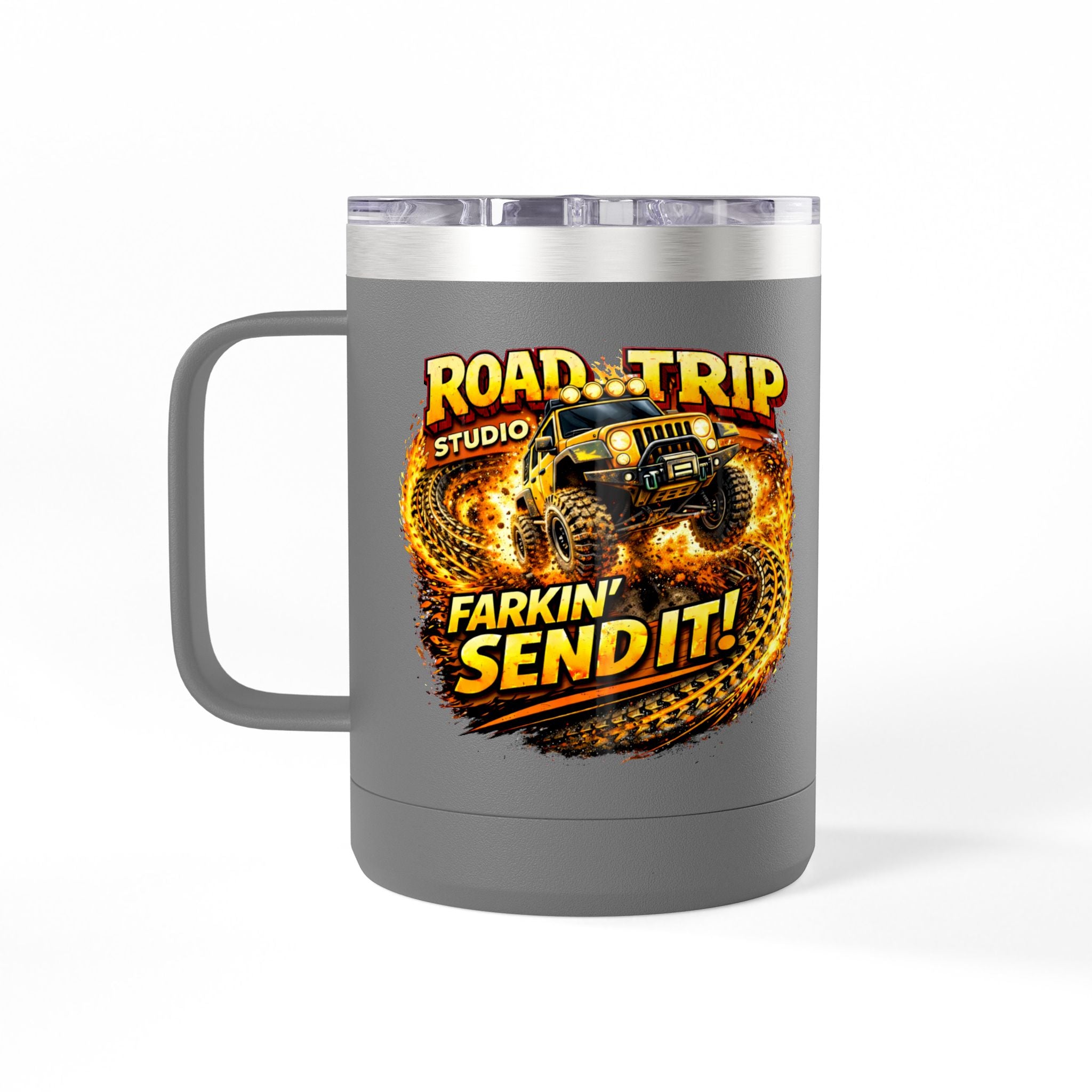 Farkin’ Send It Off-Road Jeep 15oz Travel Mug