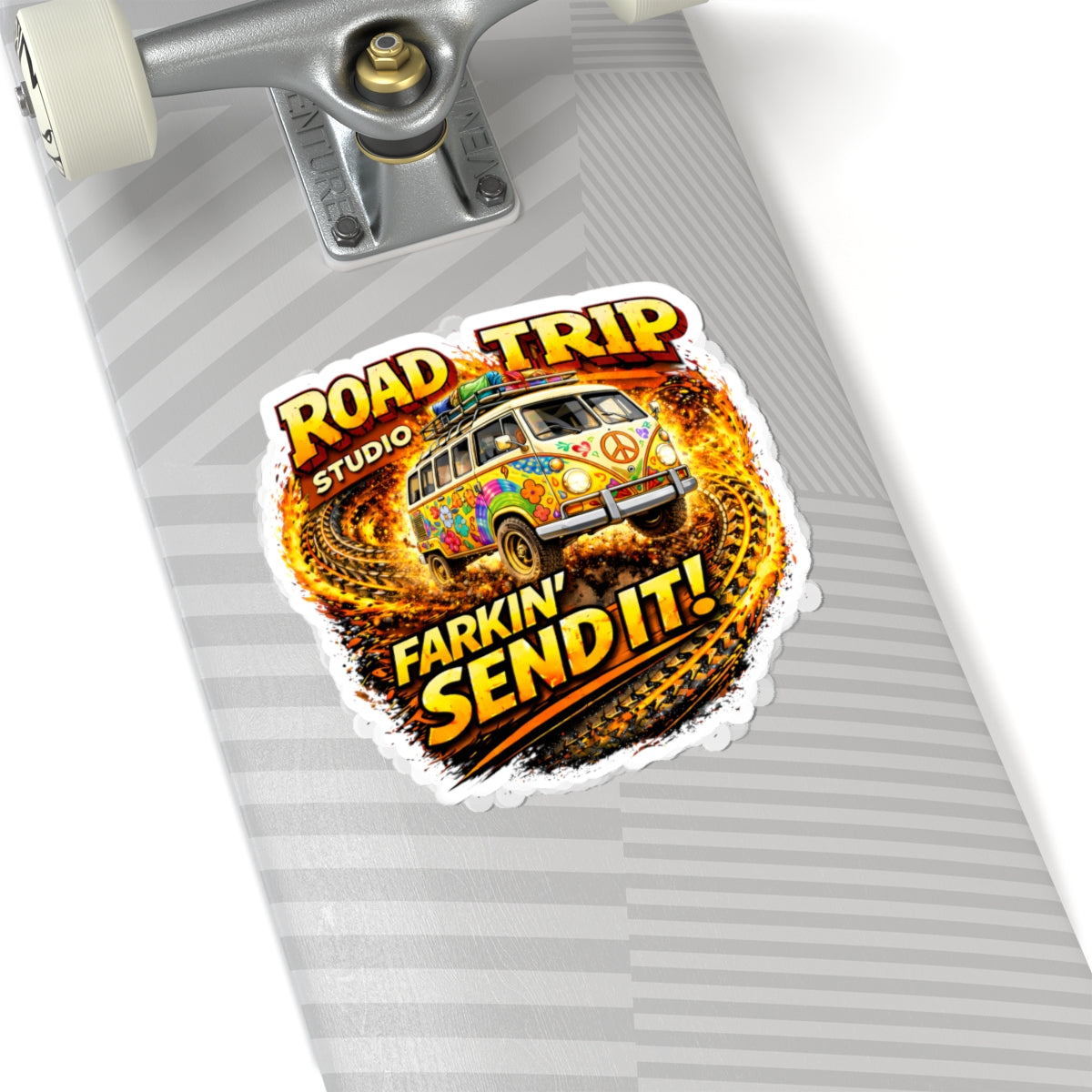 Farkin’ Send It Hippy Van Sticker