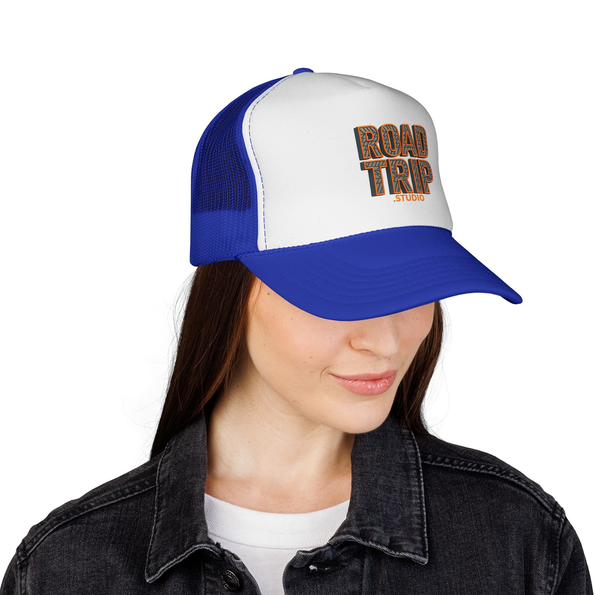 Road Trip Trucker Cap — Tyre Tread Logo Mesh Hat