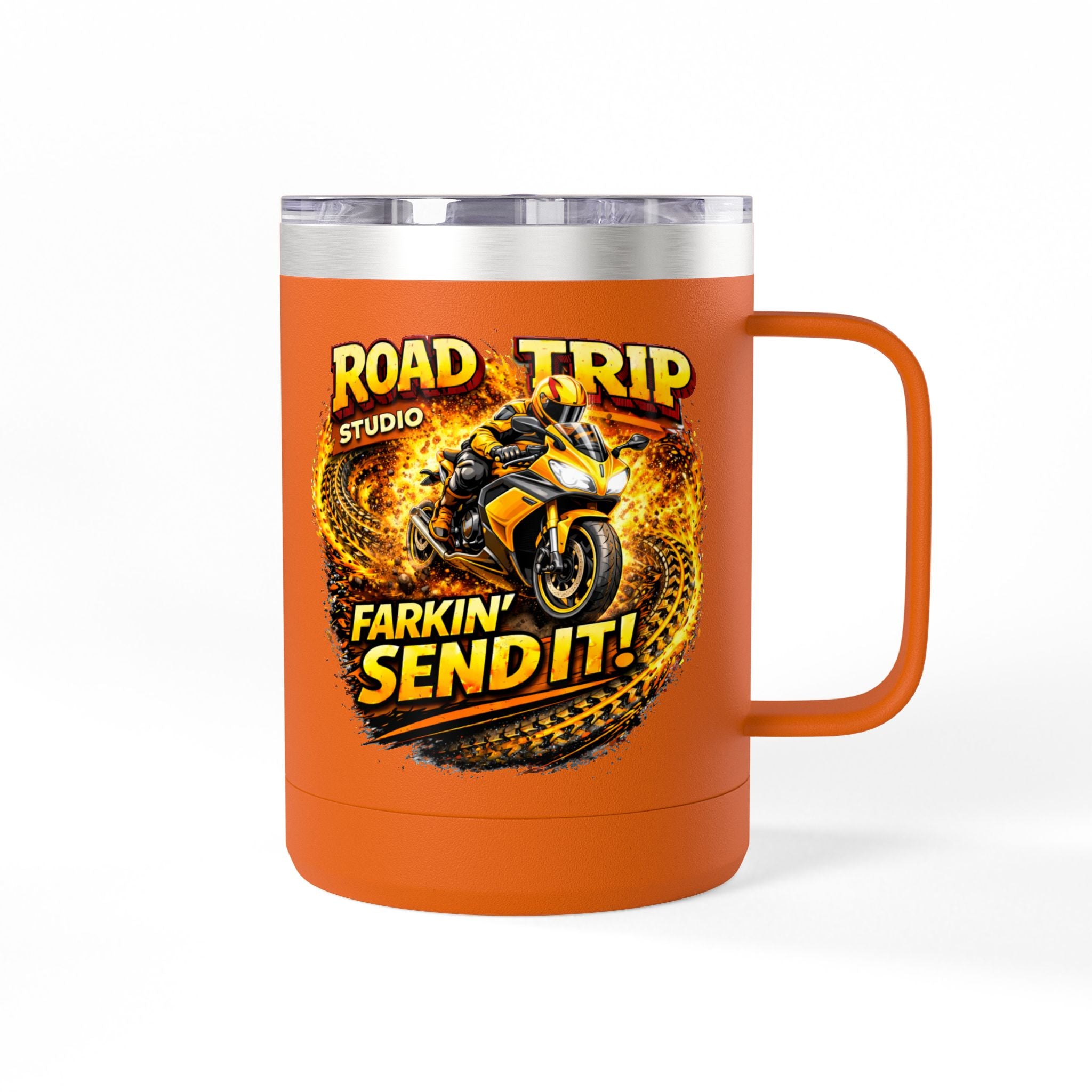 Farkin’ Send It Road Bike 15oz Travel Mug