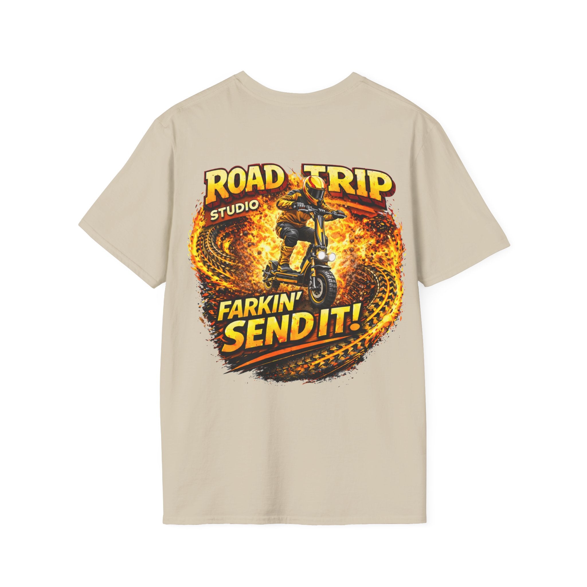 Farkin’ Send It Electric Scooter T-Shirt - Official Road Trip Merch