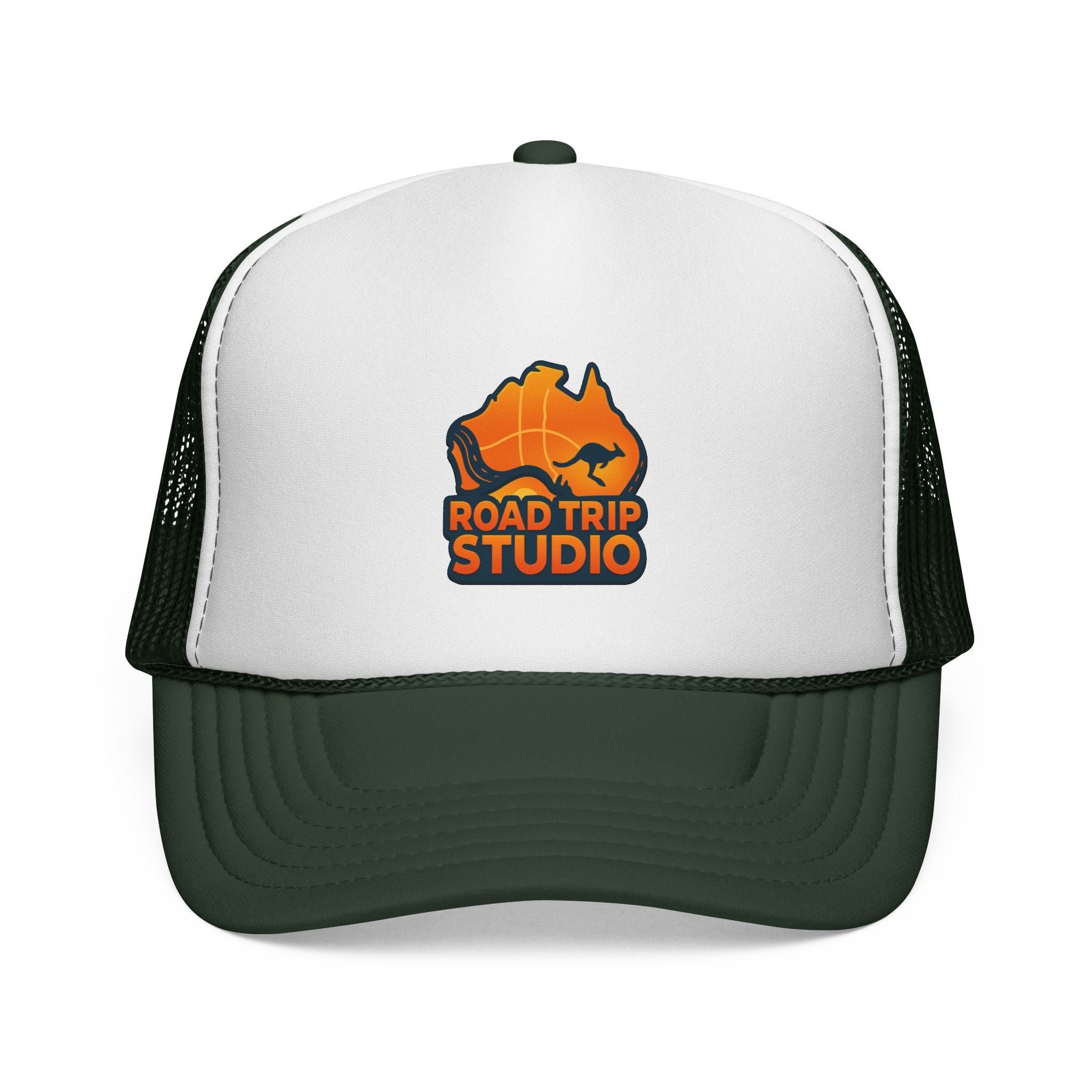 Road Trip Studio Trucker Cap — Aussie Map Logo Mesh Hat