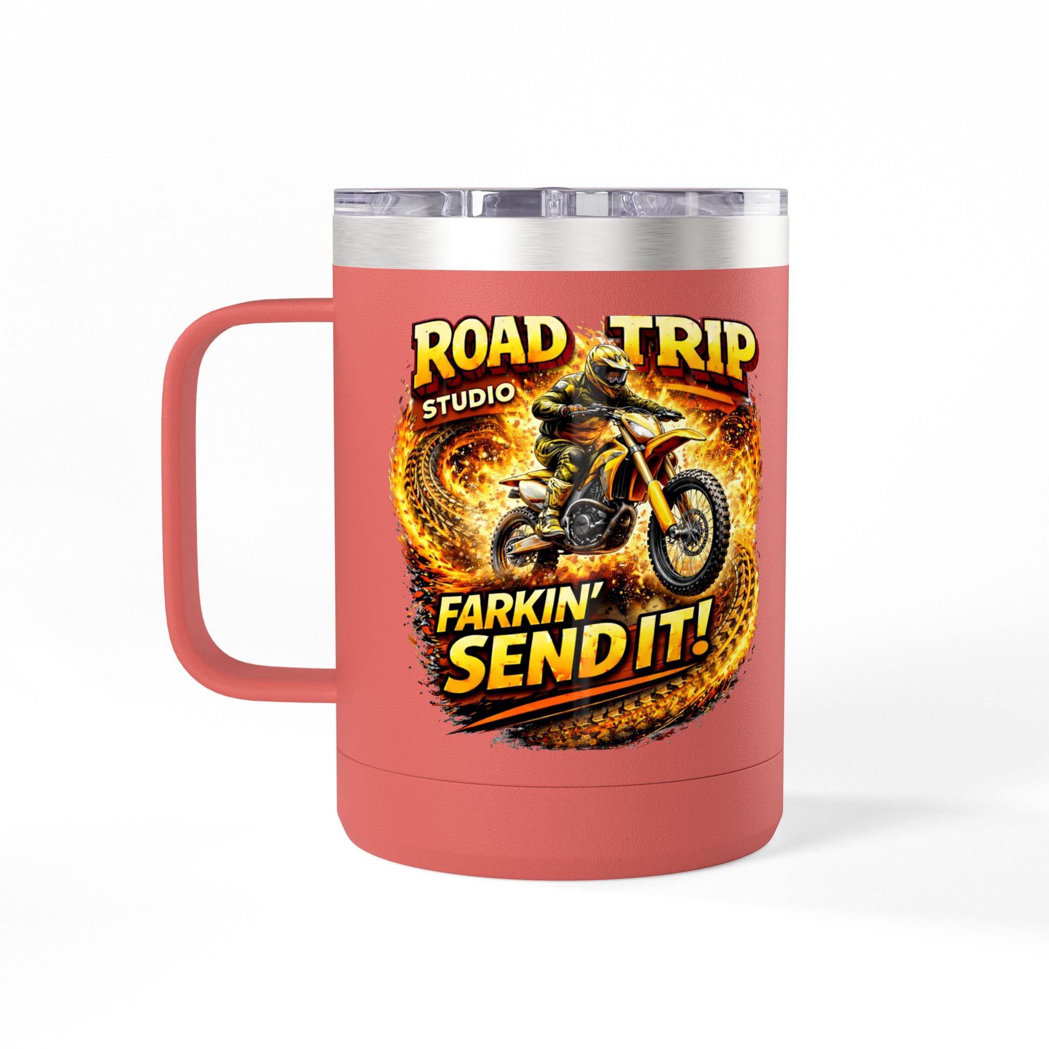 Farkin’ Send It Motocross 15oz Travel Mug