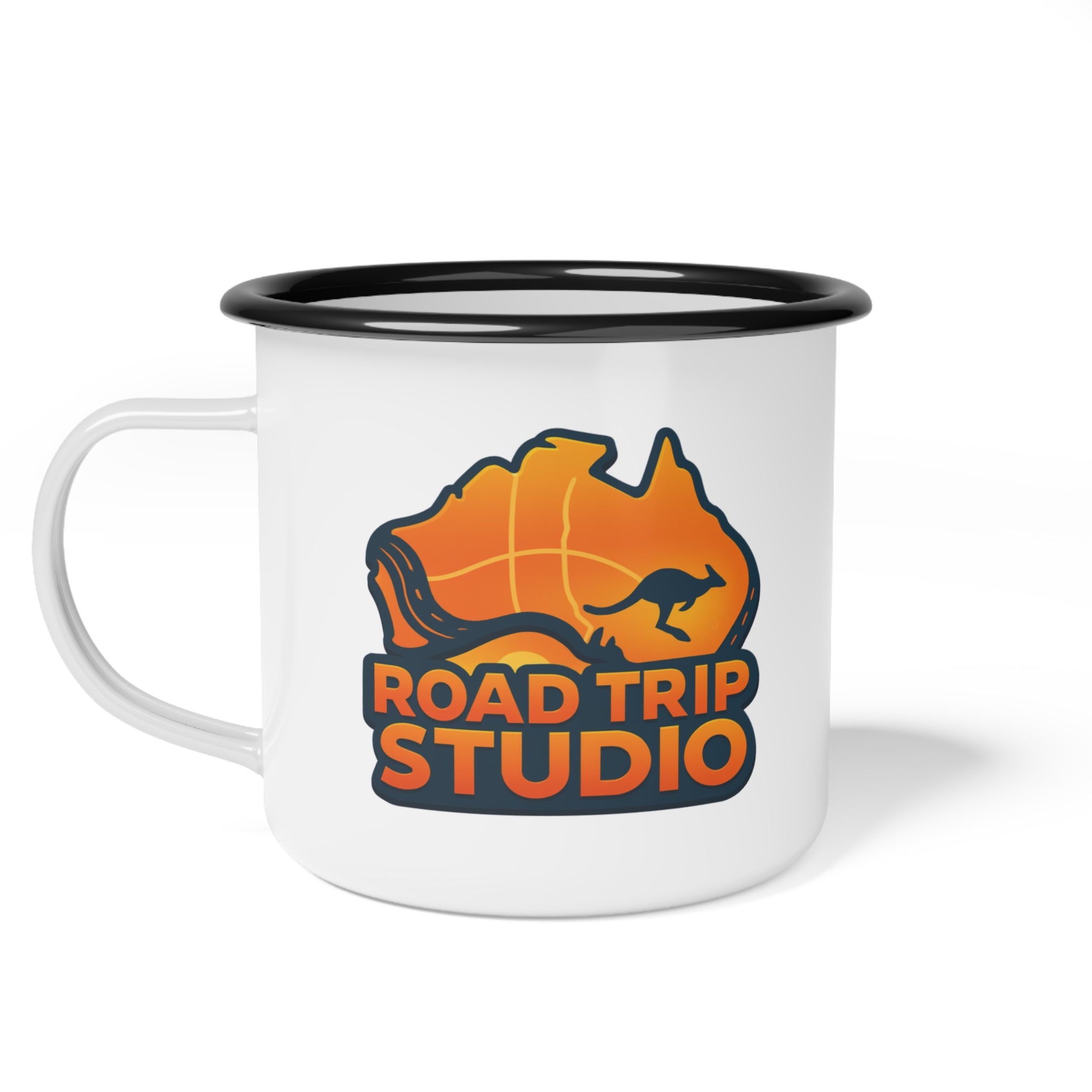 Enamel Camp Cup — Road Trip Studio Australia Logo Mug