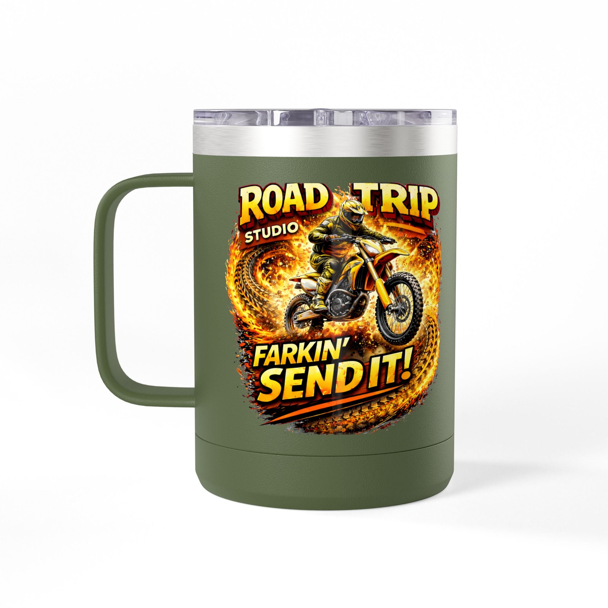Farkin’ Send It Motocross 15oz Travel Mug