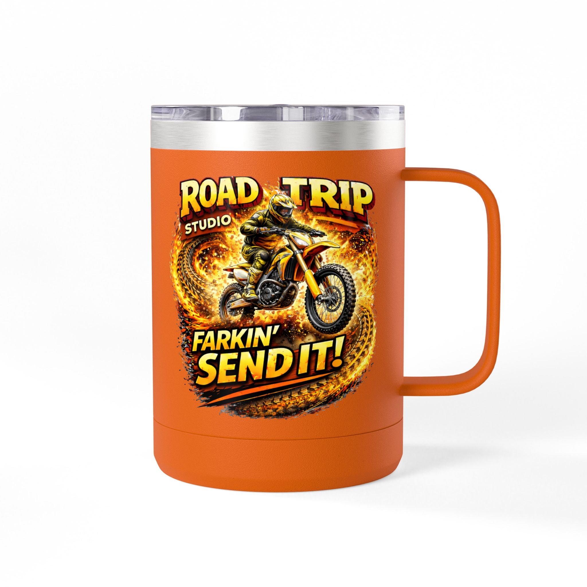 Farkin’ Send It Motocross 15oz Travel Mug
