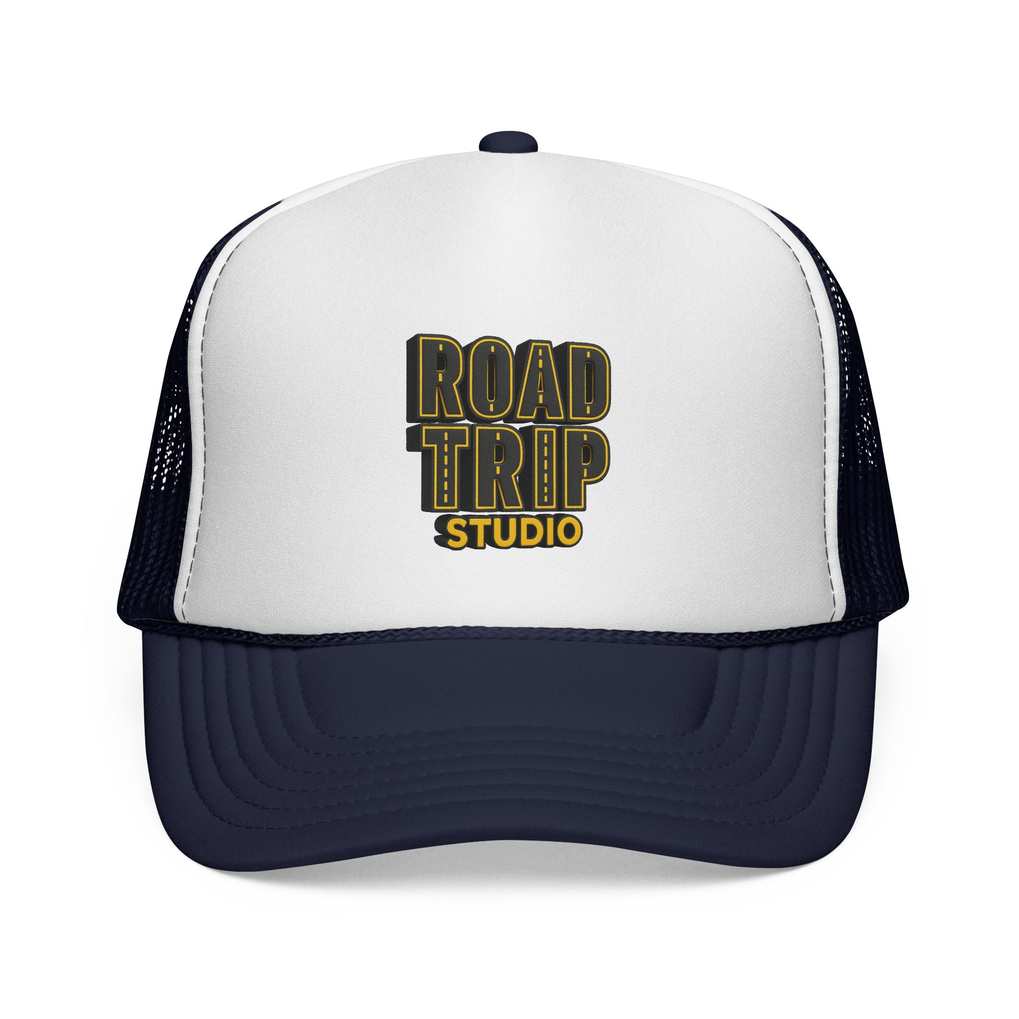 Road Trip Studio Trucker Cap — Highway Text Mesh Hat
