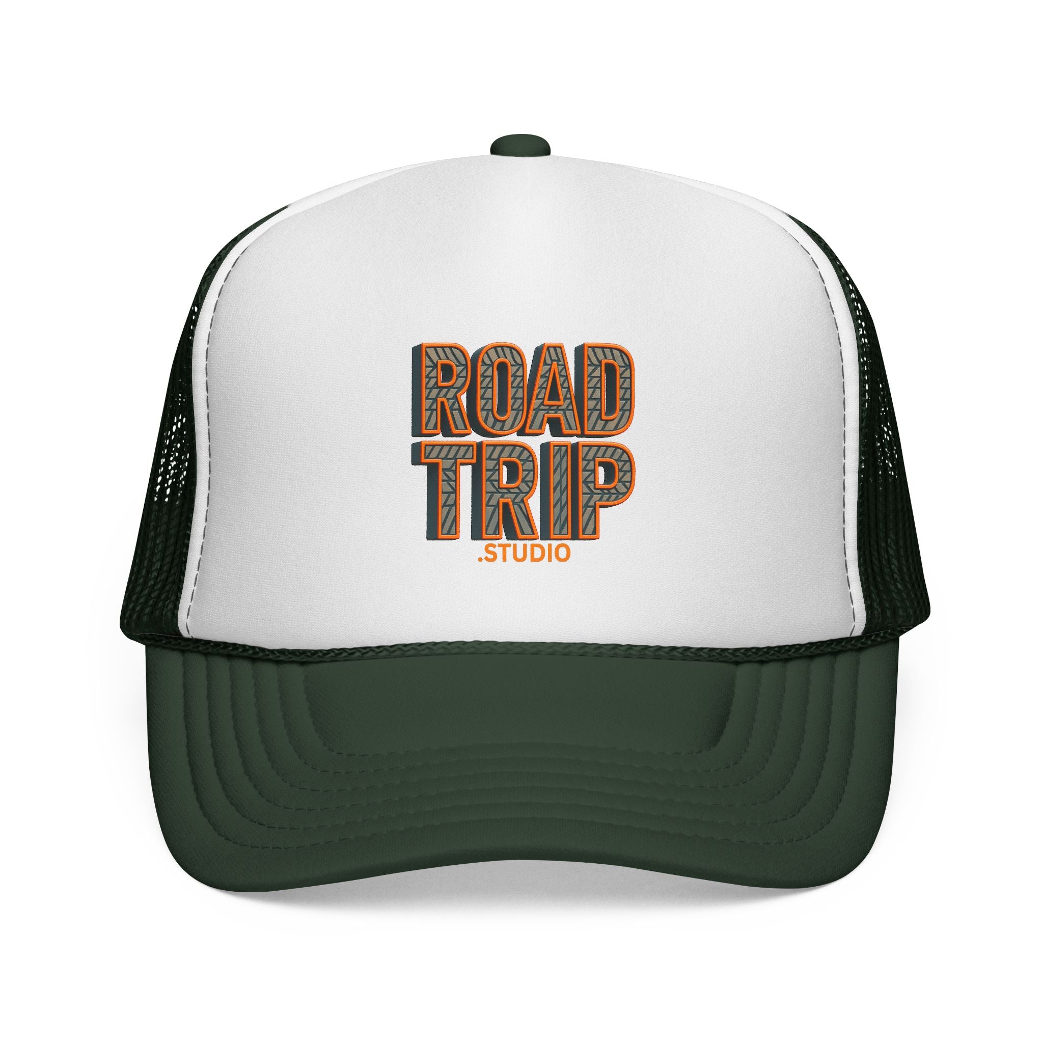 Road Trip Trucker Cap — Tyre Tread Logo Mesh Hat