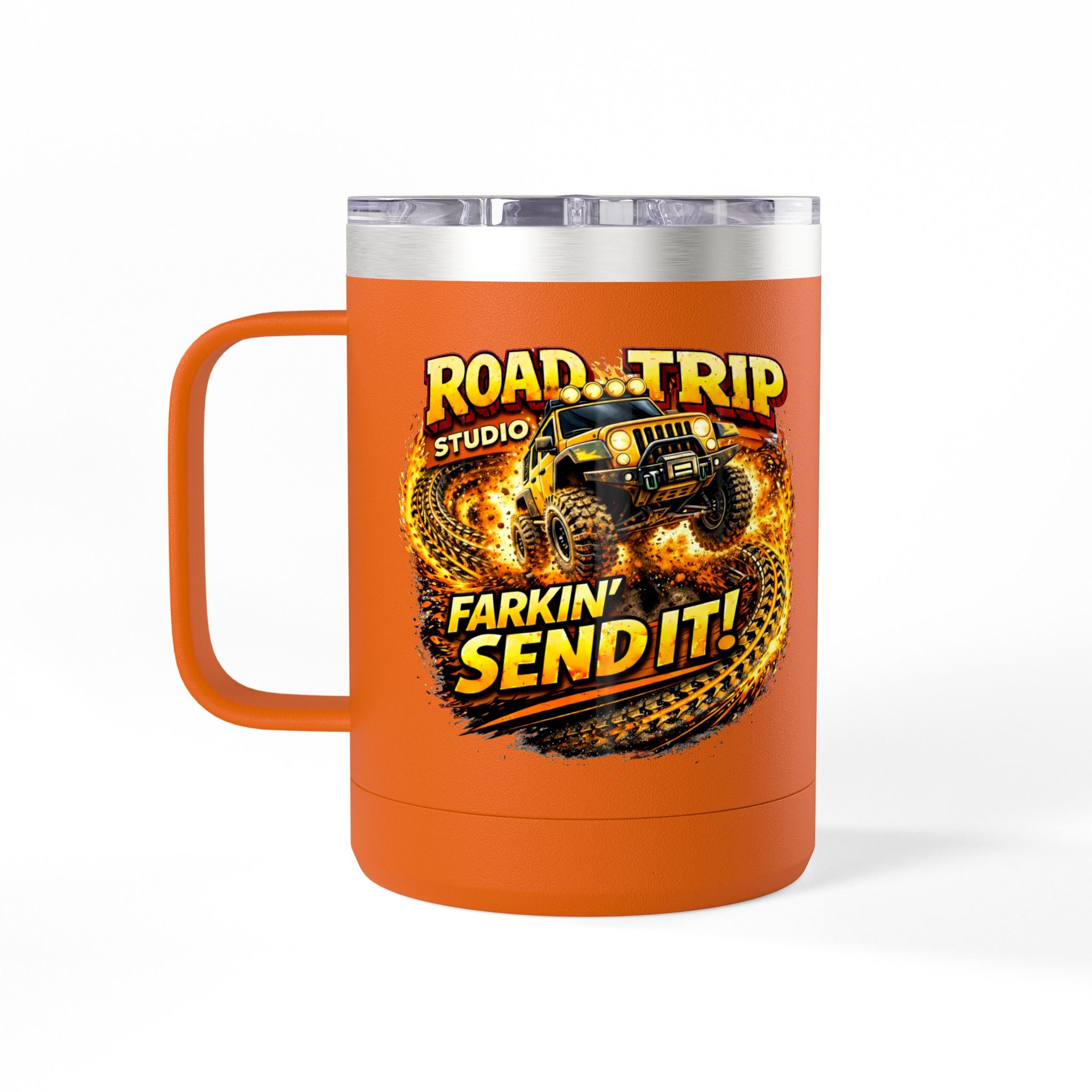 Farkin’ Send It Off-Road Jeep 15oz Travel Mug