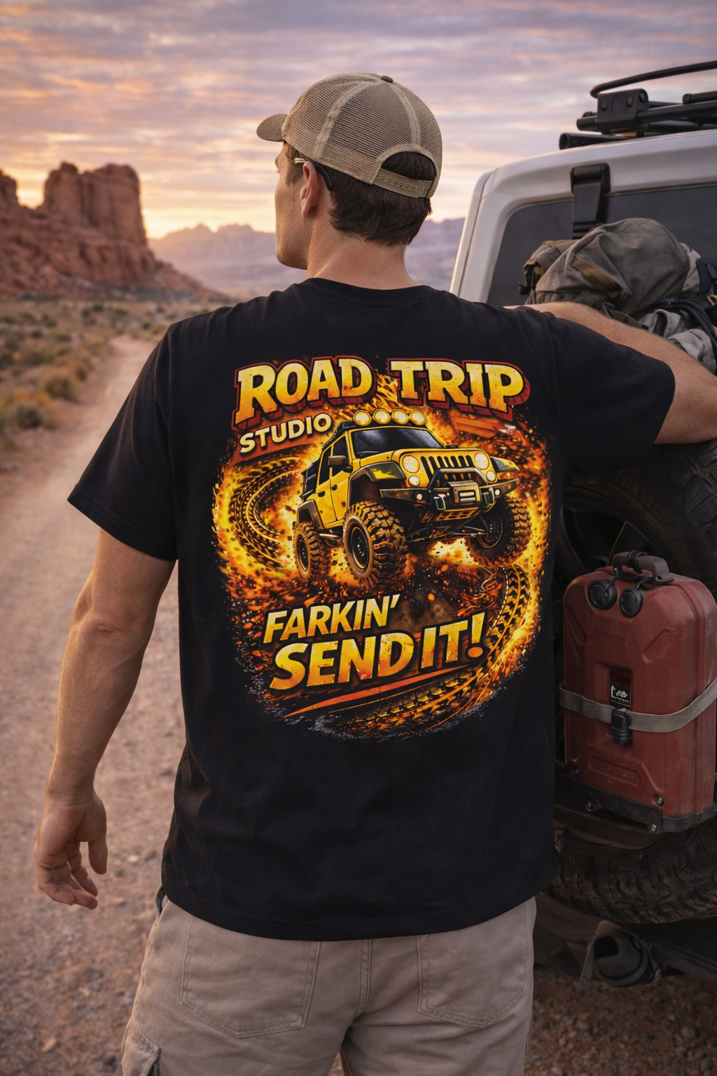 Farkin’ Send It Jeep T-Shirt - Official Road Trip Merch