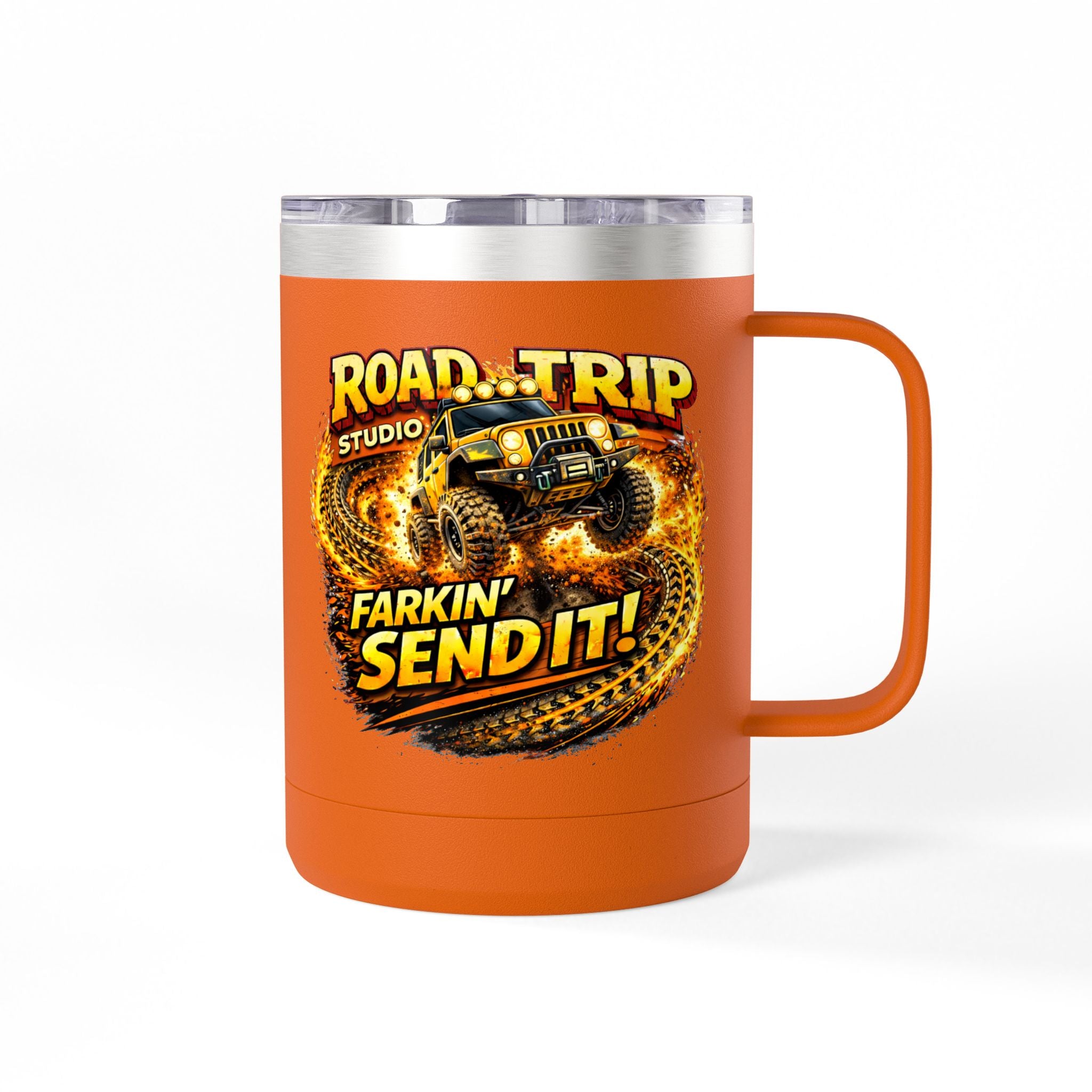 Farkin’ Send It Off-Road Jeep 15oz Travel Mug
