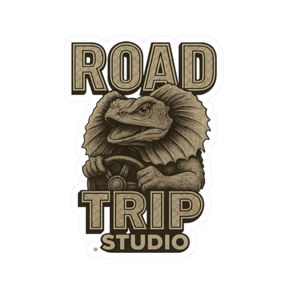 Road Trippin’ Frilled Neck Lizard Stickers - Official Road Trip Merch