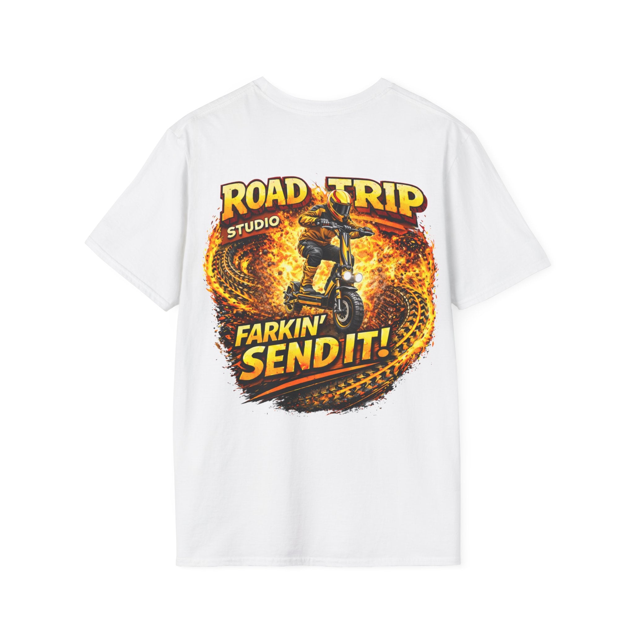 Farkin’ Send It Electric Scooter T-Shirt - Official Road Trip Merch