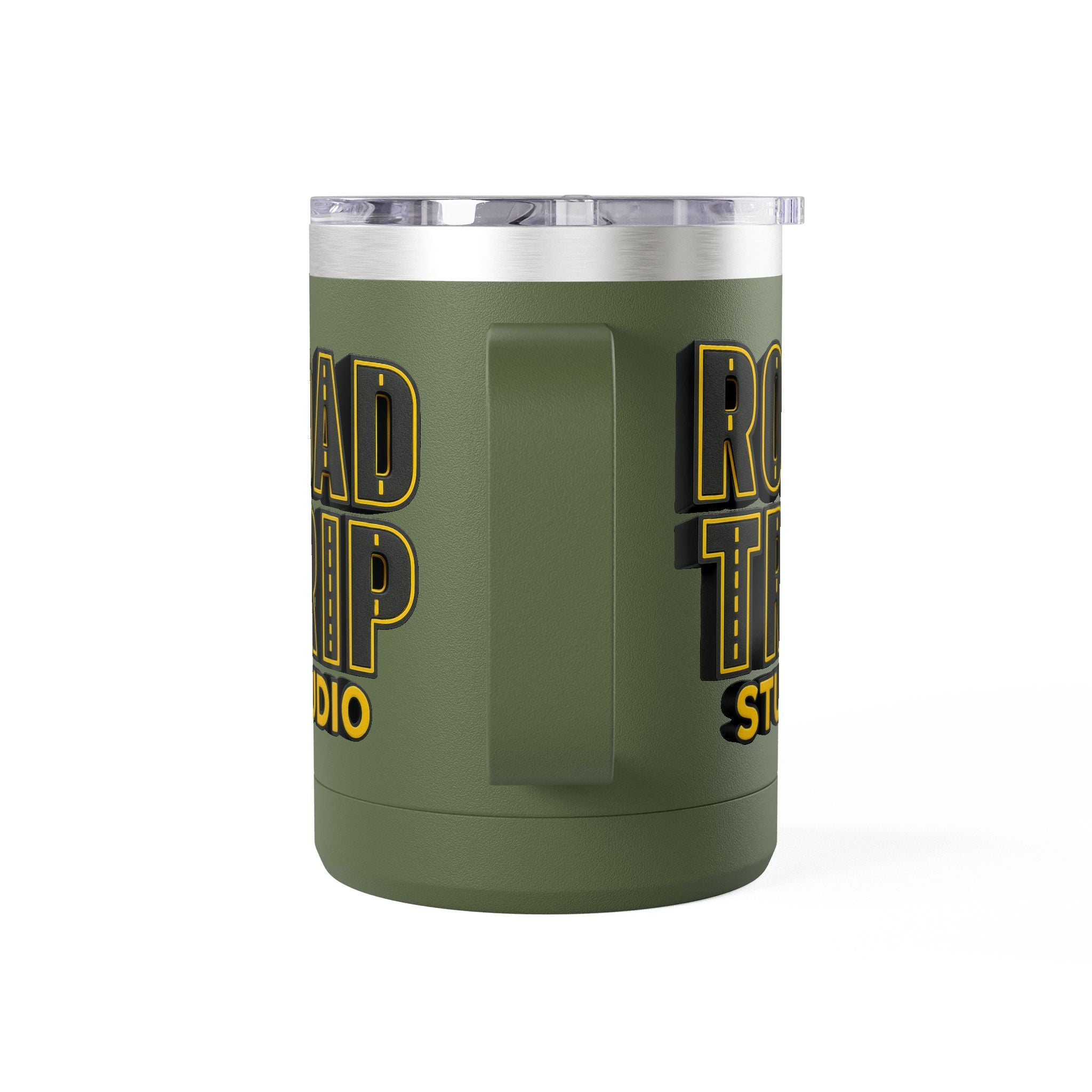 Road Trip Studio 15oz Travel Mug — Highway Text Tumbler