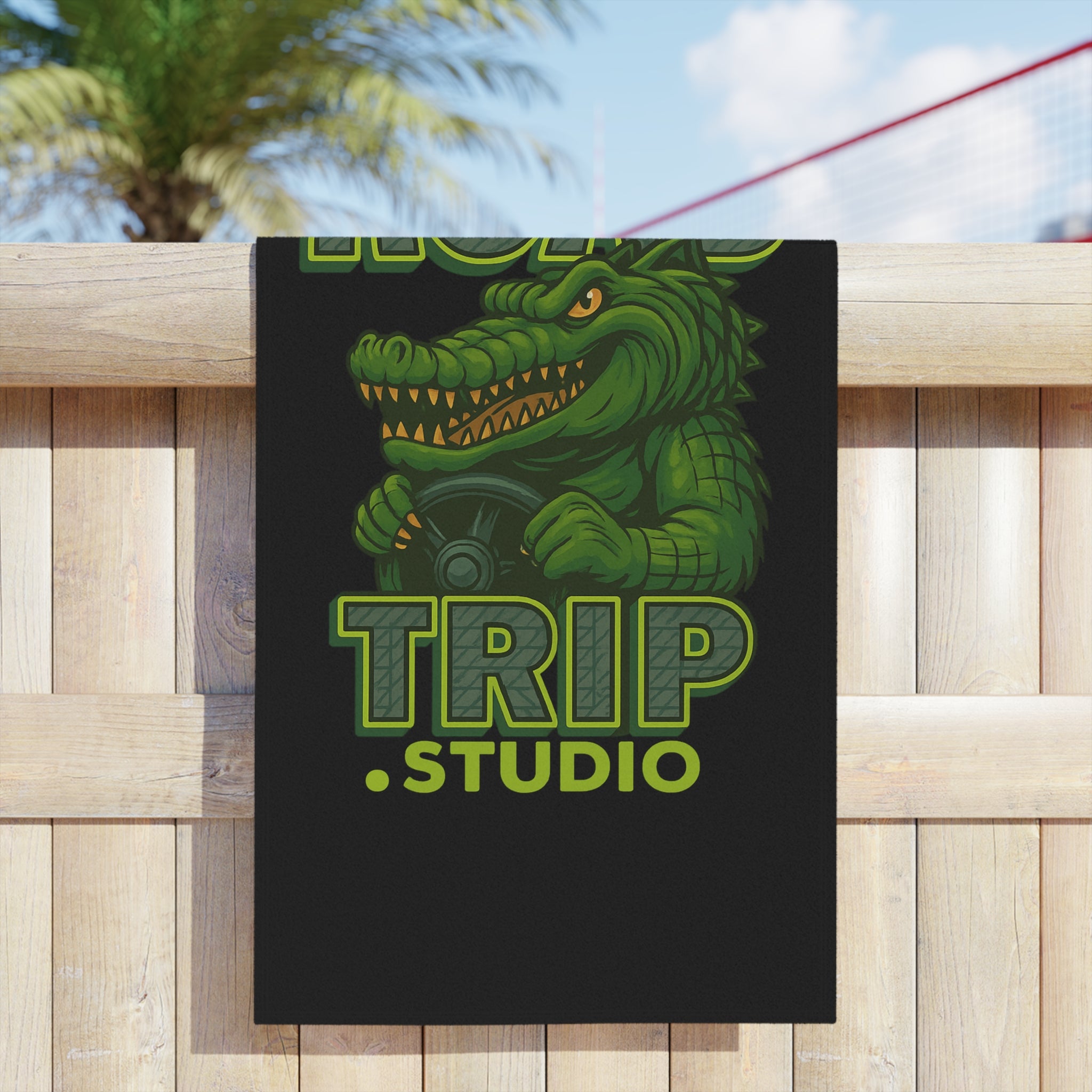 Road Trippin’ Crocodile Beach Towel