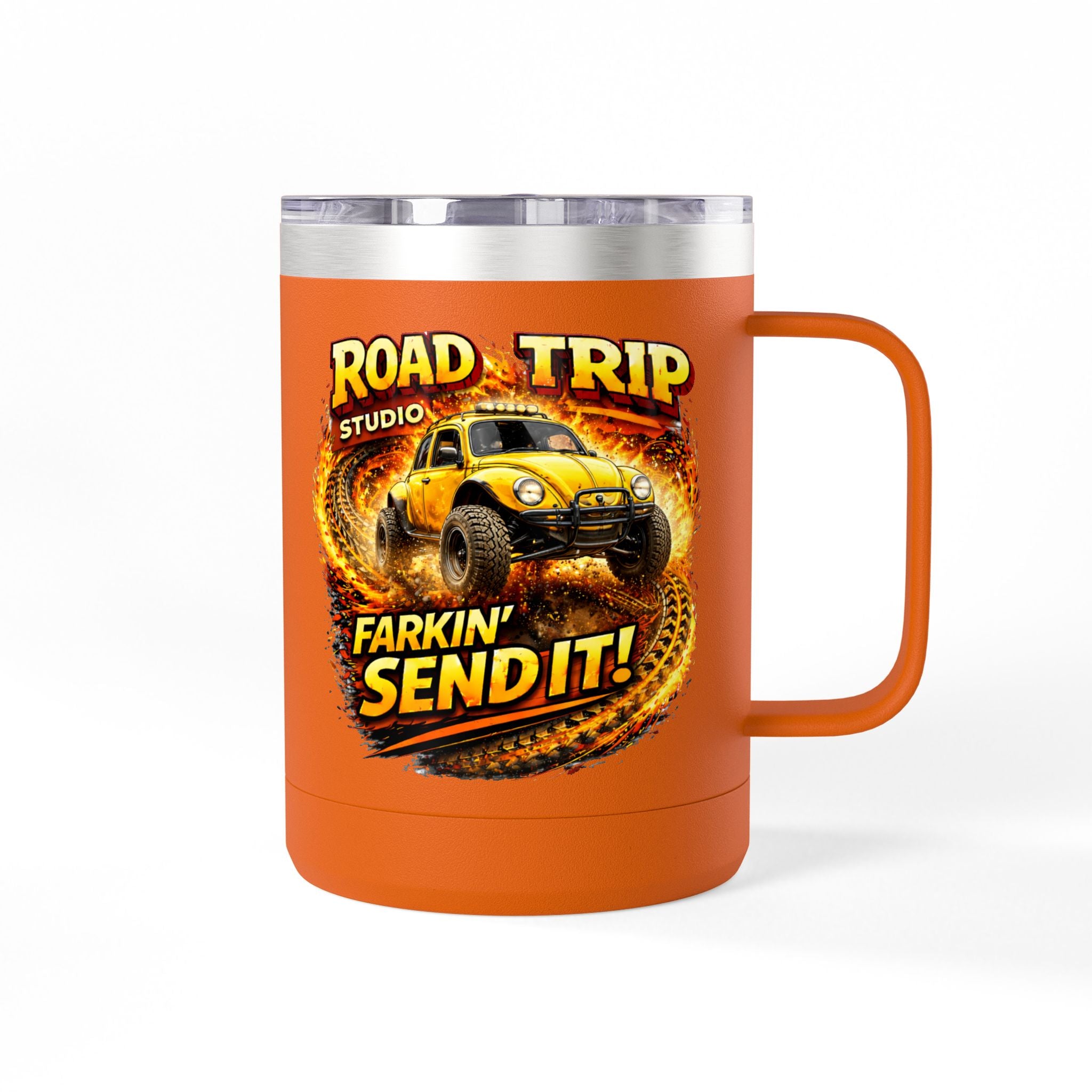 Farkin’ Send It Beetle Buggy 15oz Travel Mug