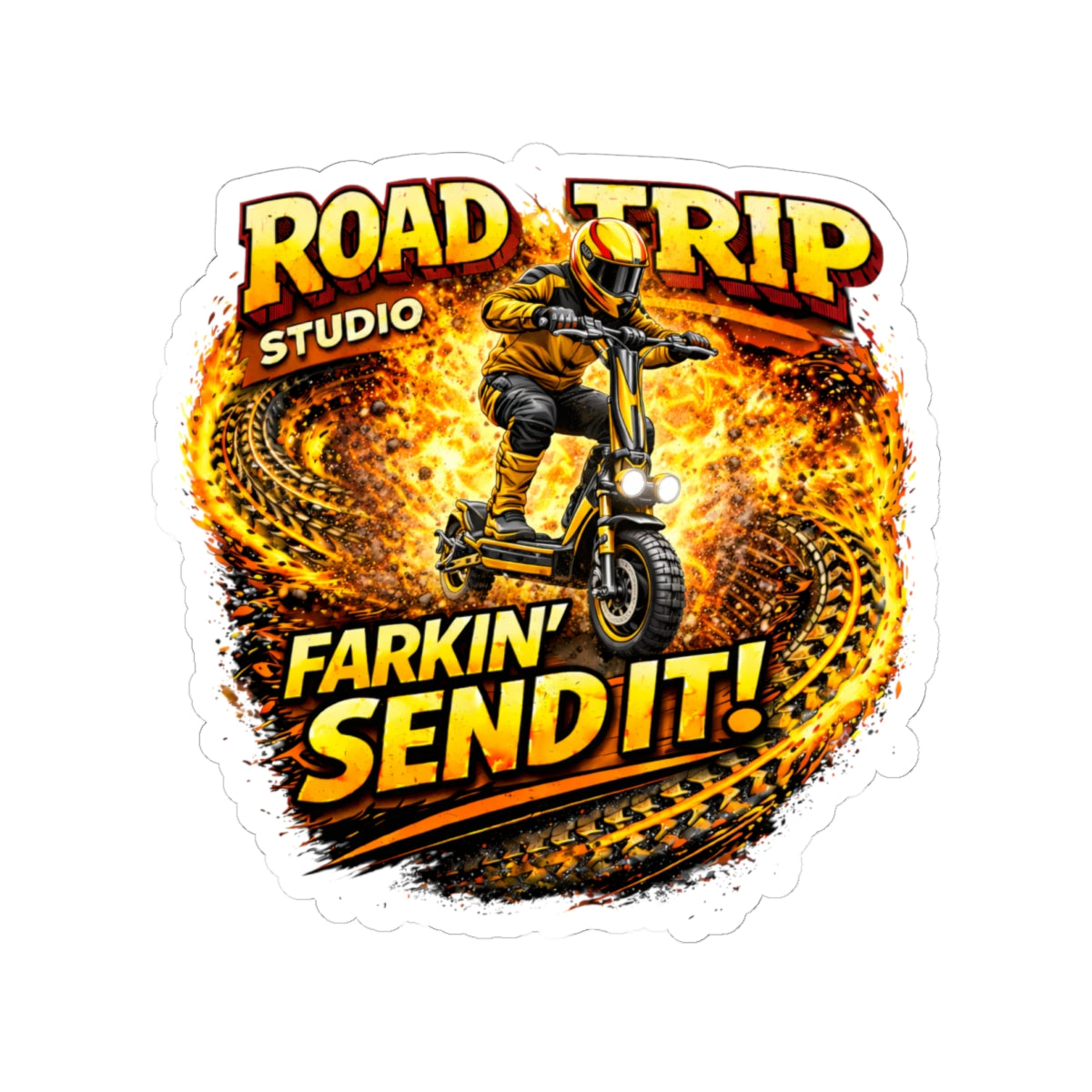 Farkin’ Send It Electric Scooter Sticker