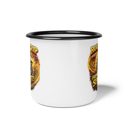 Farkin’ Send It Road Bike Enamel Camp Cup