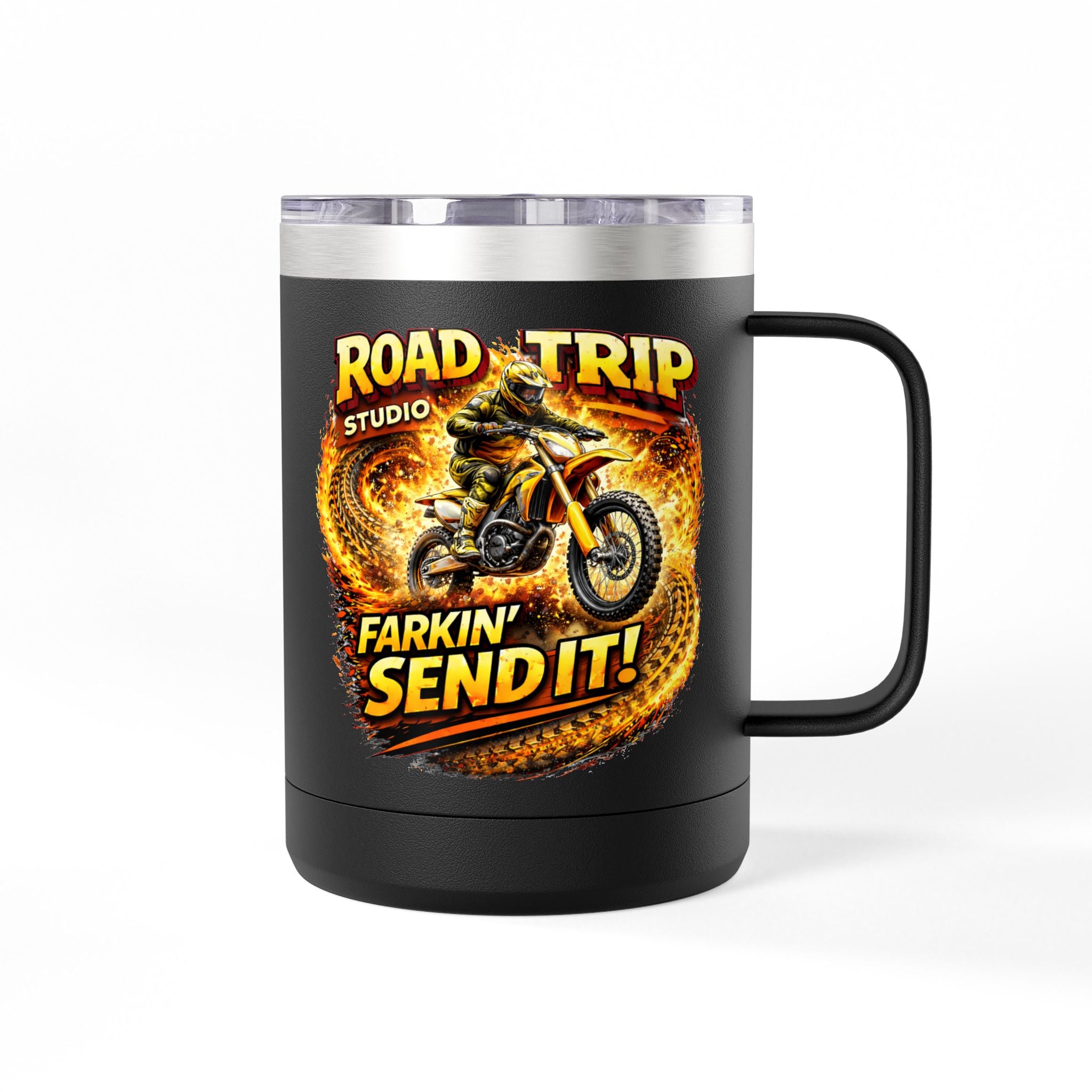 Farkin’ Send It Motocross 15oz Travel Mug
