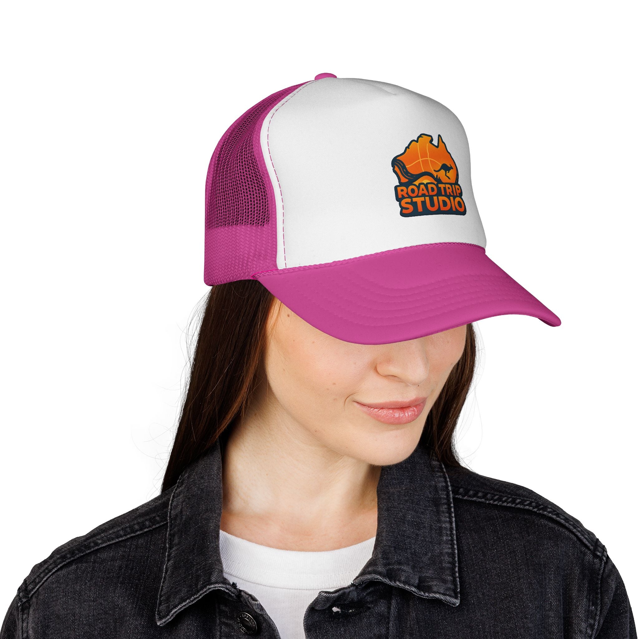 Road Trip Studio Trucker Cap — Aussie Map Logo Mesh Hat