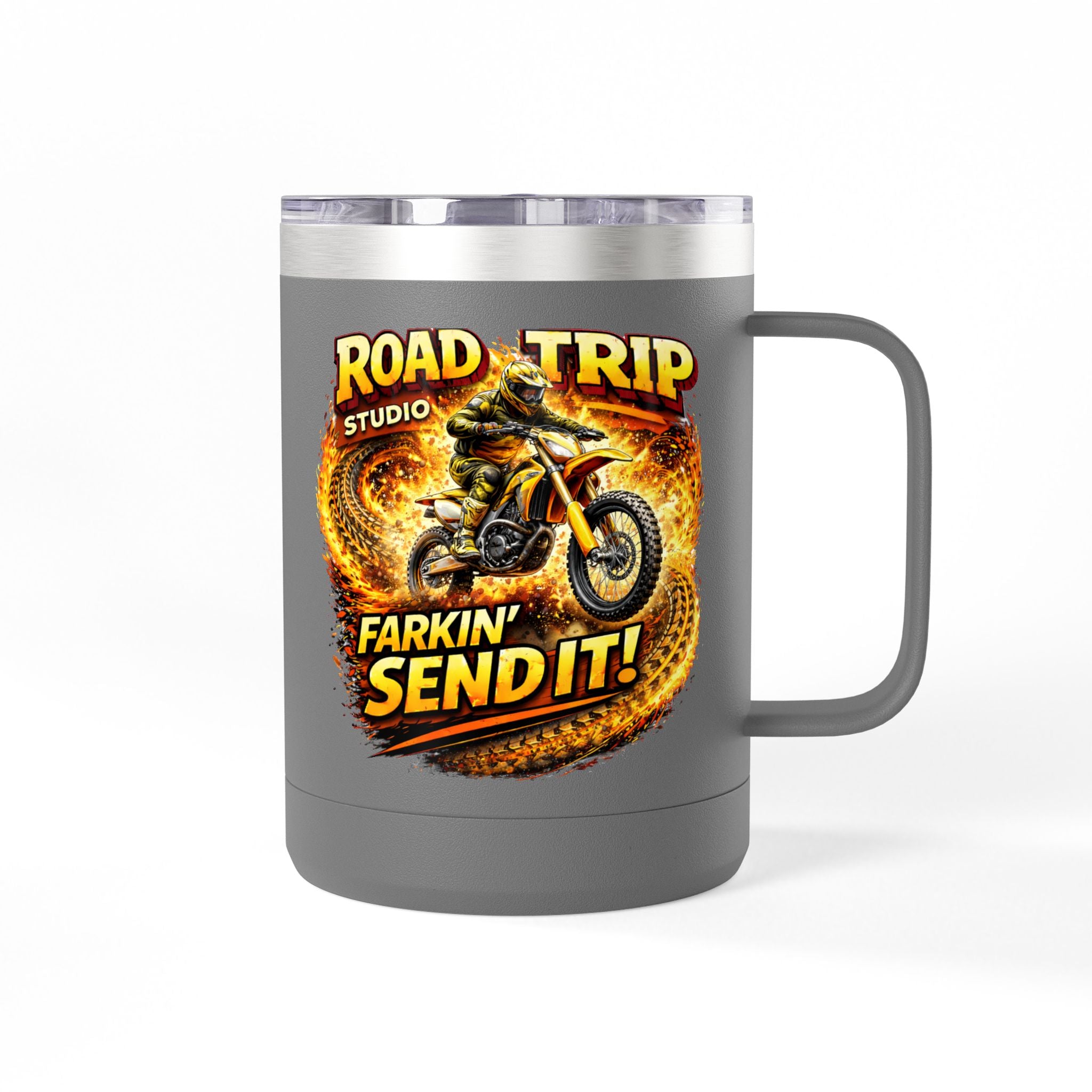 Farkin’ Send It Motocross 15oz Travel Mug