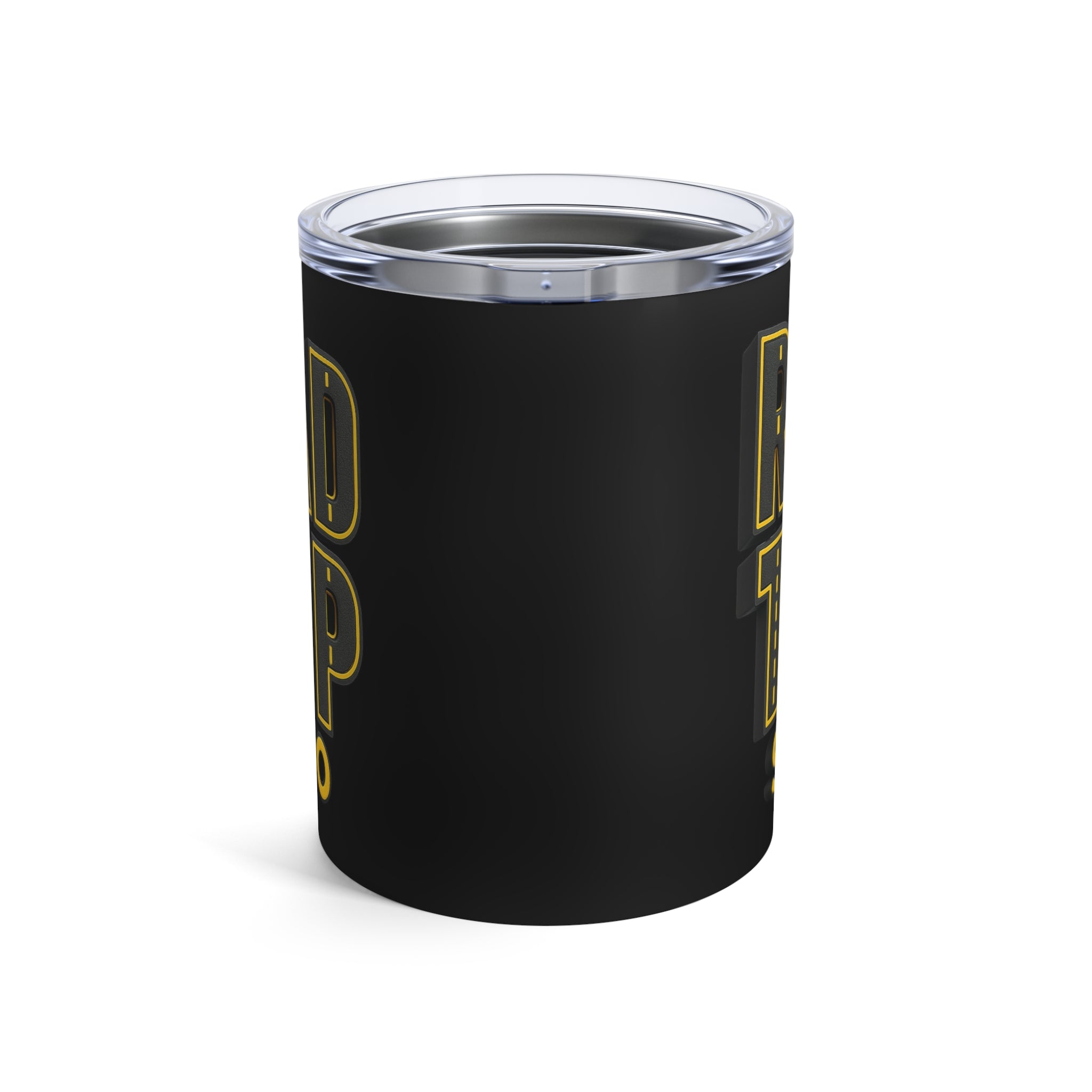 10oz Road Trip Highway Text Tumbler — Retro Adventure Coffee Canister