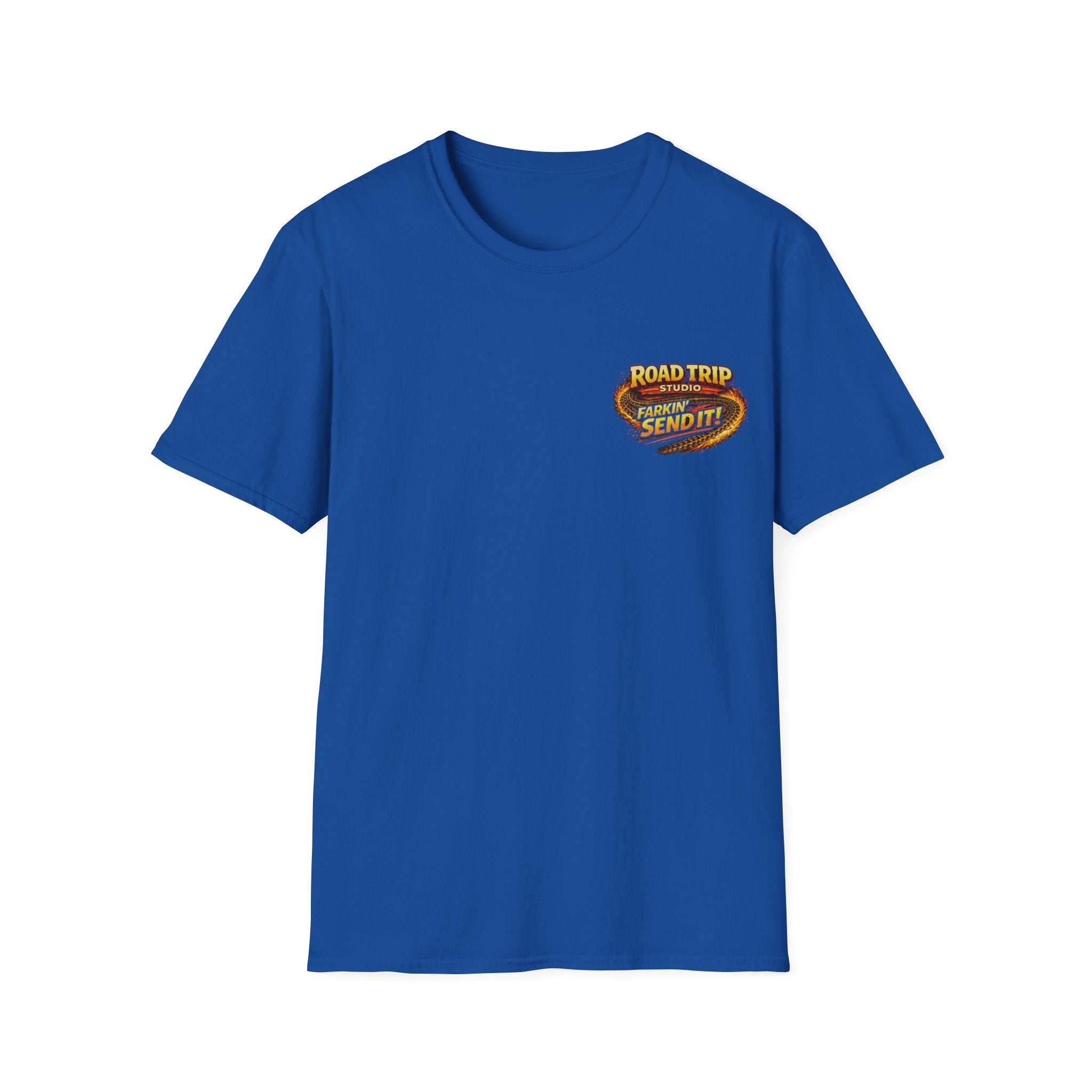 Road Trip Studio - Farkin Send It Logo T-Shirt (Back2Front) — Official Road Trip Merch