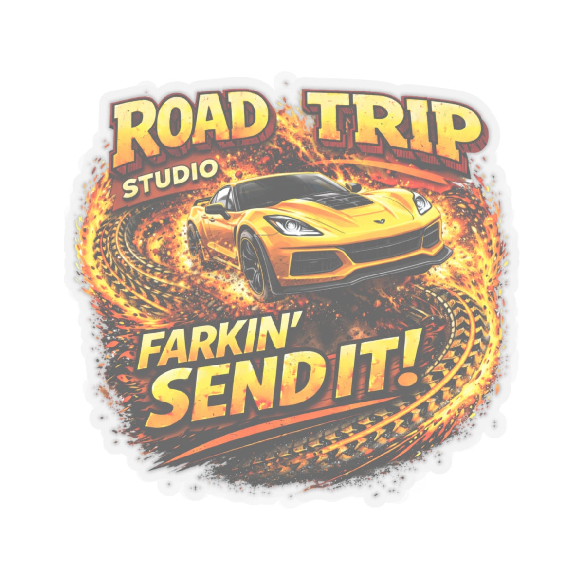 Farkin’ Send It Sports Car Sticker