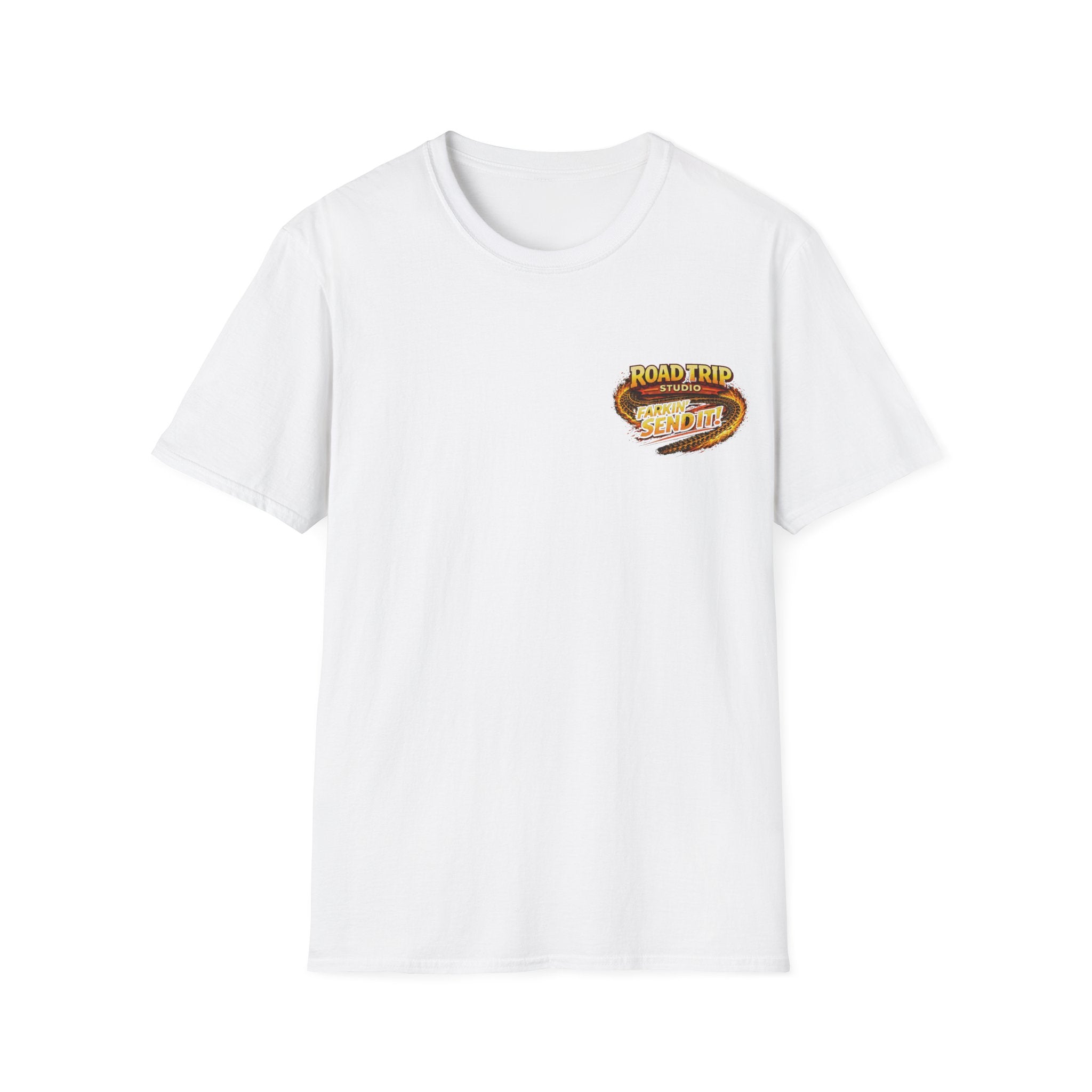 Road Trip Studio - Farkin Send It Logo T-Shirt (Back2Front) — Official Road Trip Merch