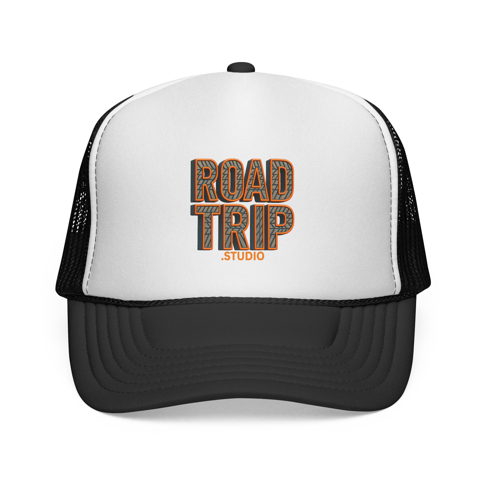 Road Trip Trucker Cap — Tyre Tread Logo Mesh Hat