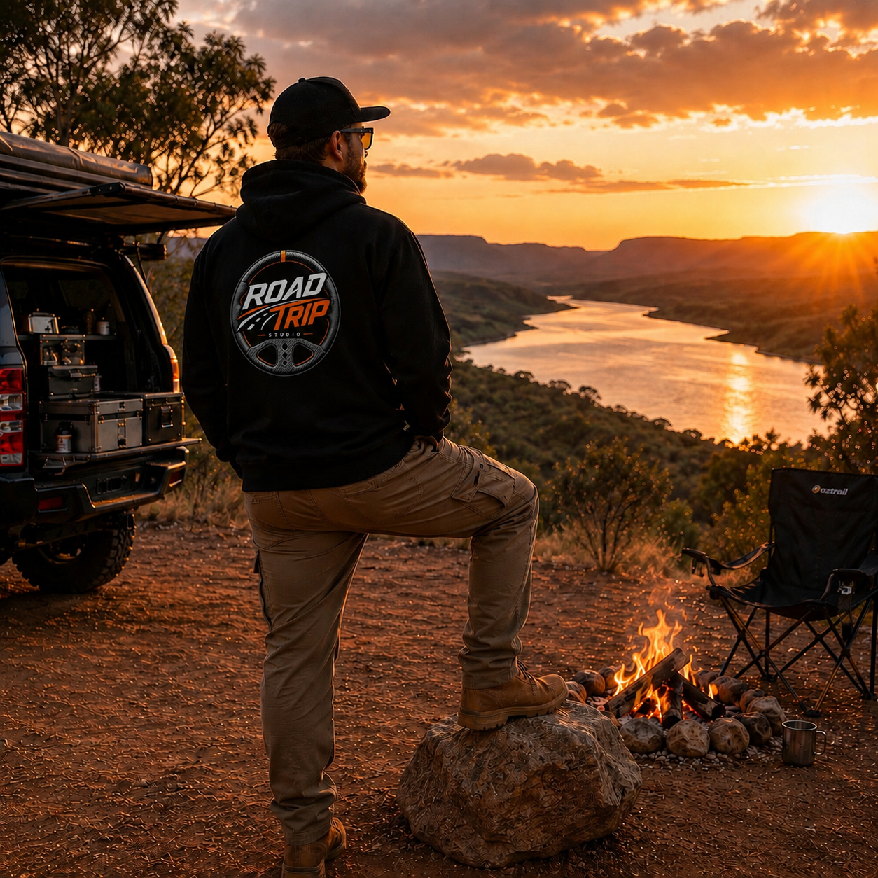 Road Trip Race Mode Zip Hoodie