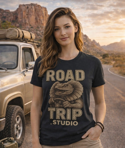 Road Trippin’ Frilled Neck Tee