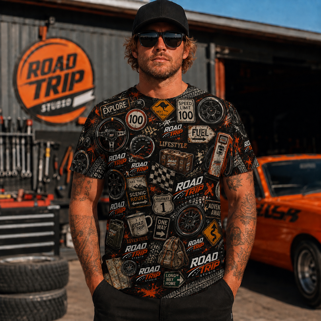 Road Trip Full Throttle Tee