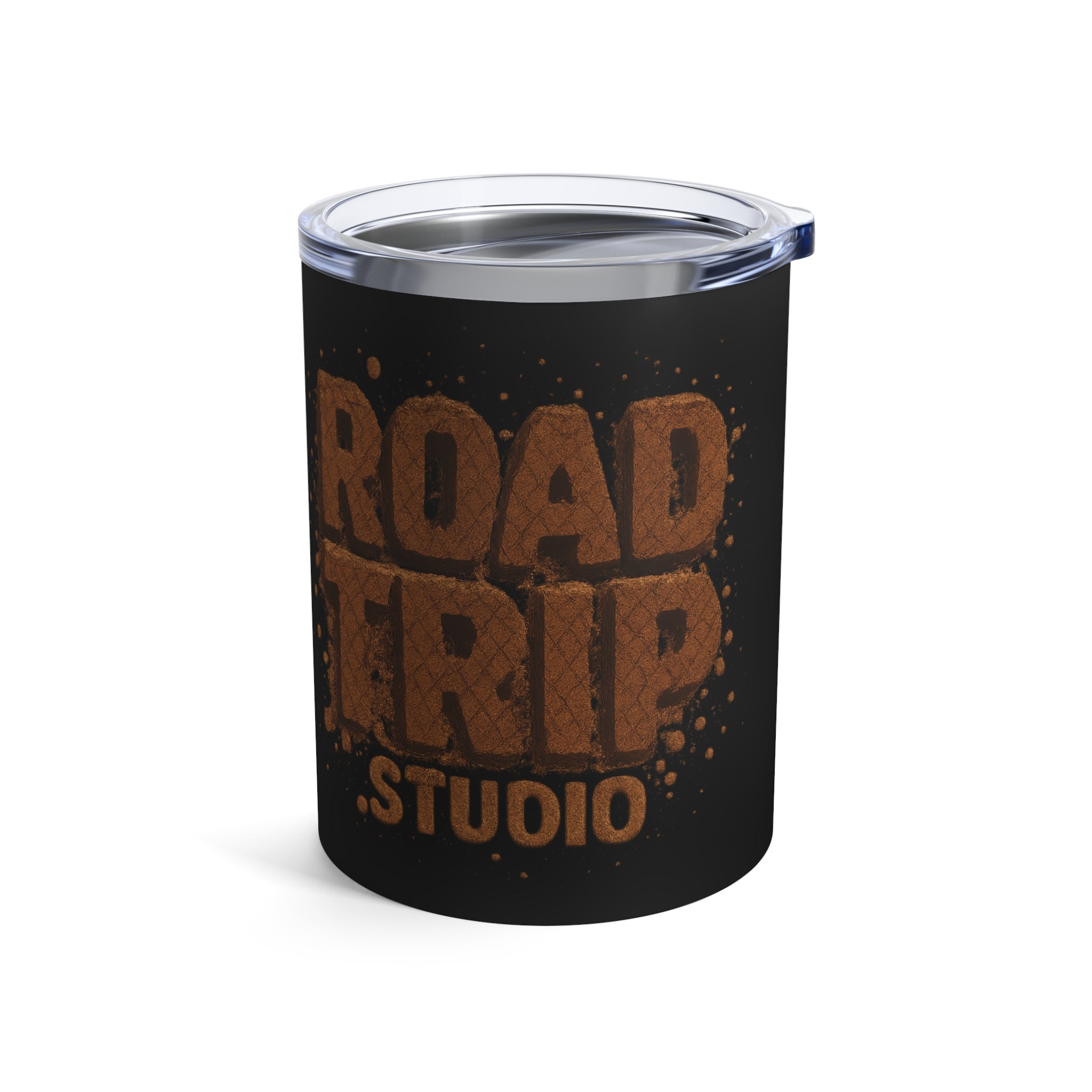 10oz Road Trip Mud Splatter Tumbler — Retro Adventure Coffee Canister