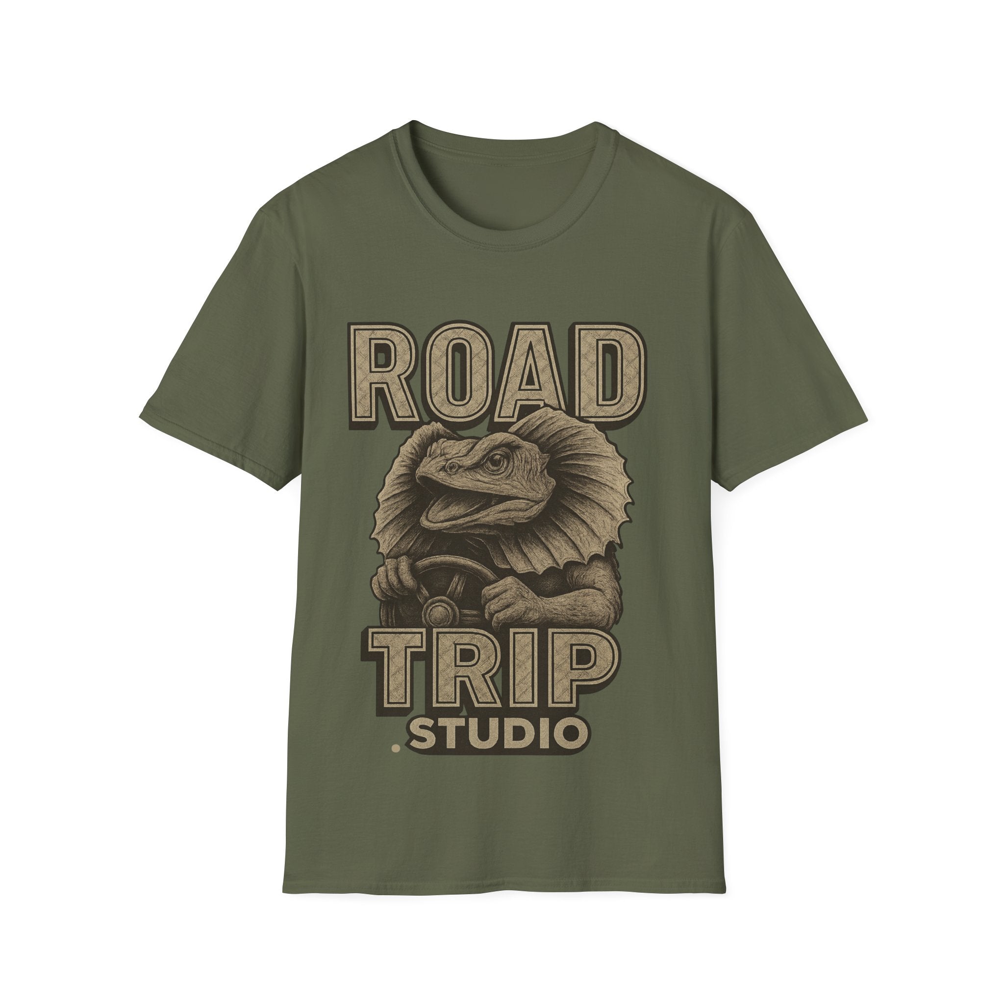 Road Trippin’ Frilled Neck Tee