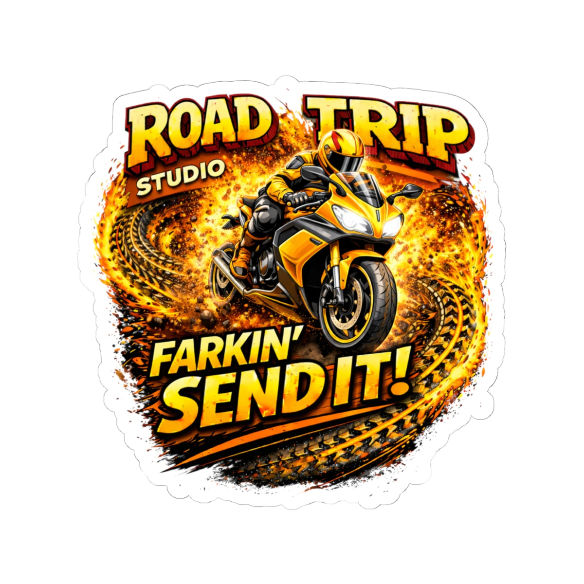 Farkin’ Send It Road Bike Sticker