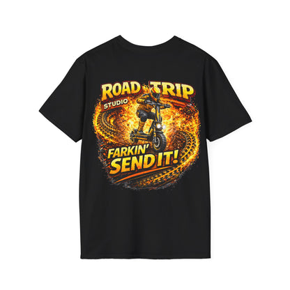 Farkin’ Send It Electric Scooter T-Shirt - Official Road Trip Merch